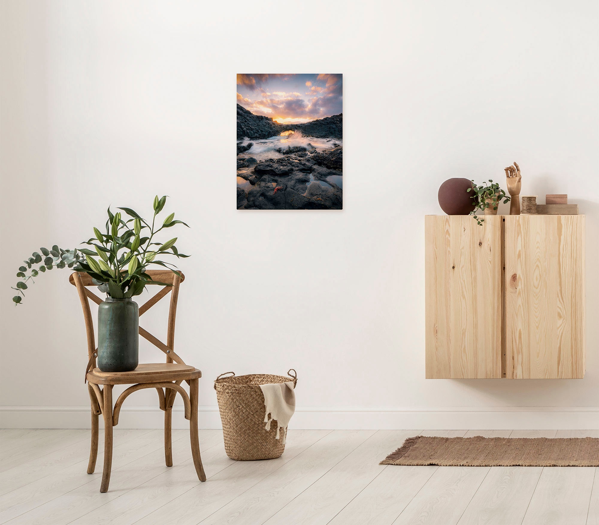 Komar Leinwandbild »Golden Eye - Grösse 30 x 40 cm«, Baum-Blätter-Natur-Berge-Blumen-Foto-Jahreszeiten-Landschaft-Meer-Strand-Palmen, (Packung, 1 St.), Keilrahmenbild mi Echtholzrahmen
