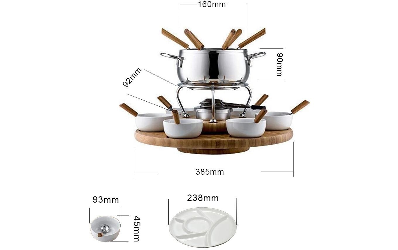 ohmex Fondue »OHM-FND-2229 29 Teile«, Holzart: Bambus (China)