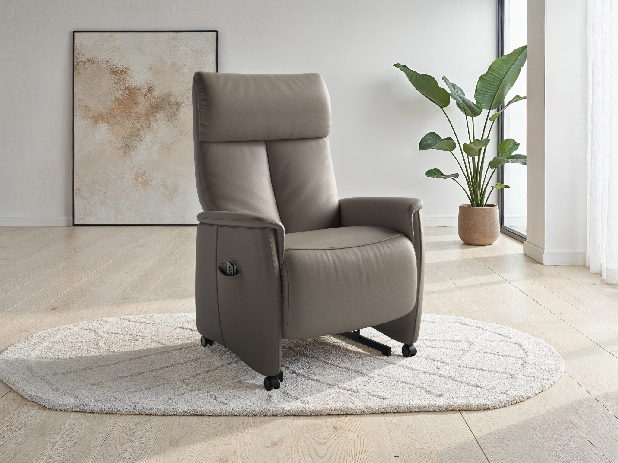sit&more TV-Sessel "Cremona Comfort Plus, Leder" bis 200 Kg belastbar, mit Herz-Waage Funktion