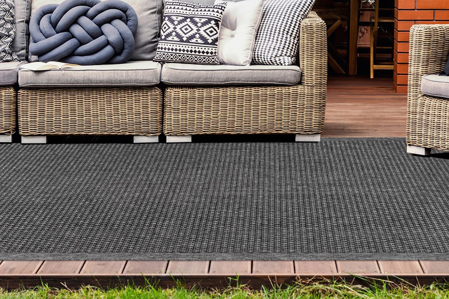 my home Teppich »Gero«, rechteckig, 5 mm Höhe, In- und Outdoor geeignet, Wohnzimmer