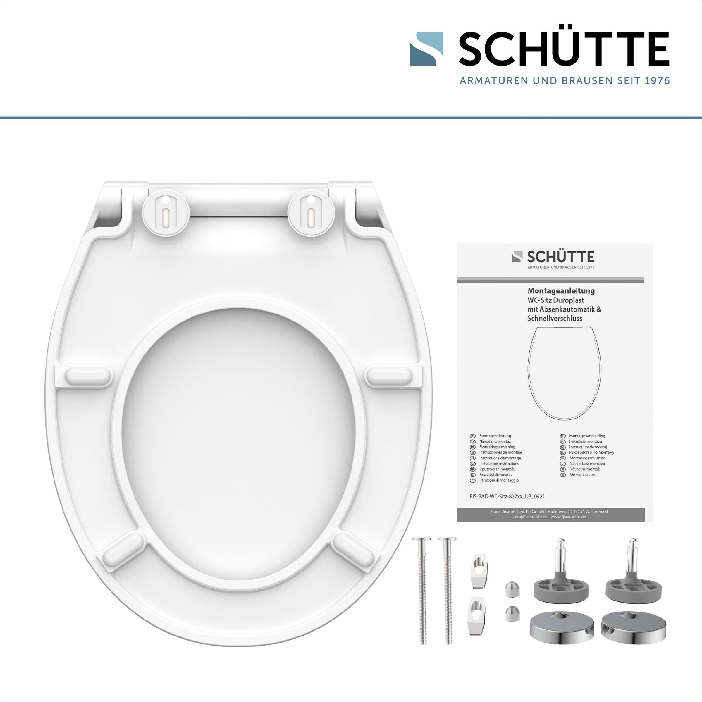 Schütte WC-Sitz »SLIM«, Duroplast, Absenkautomatik, Schnellverschluss, besonders flache Form