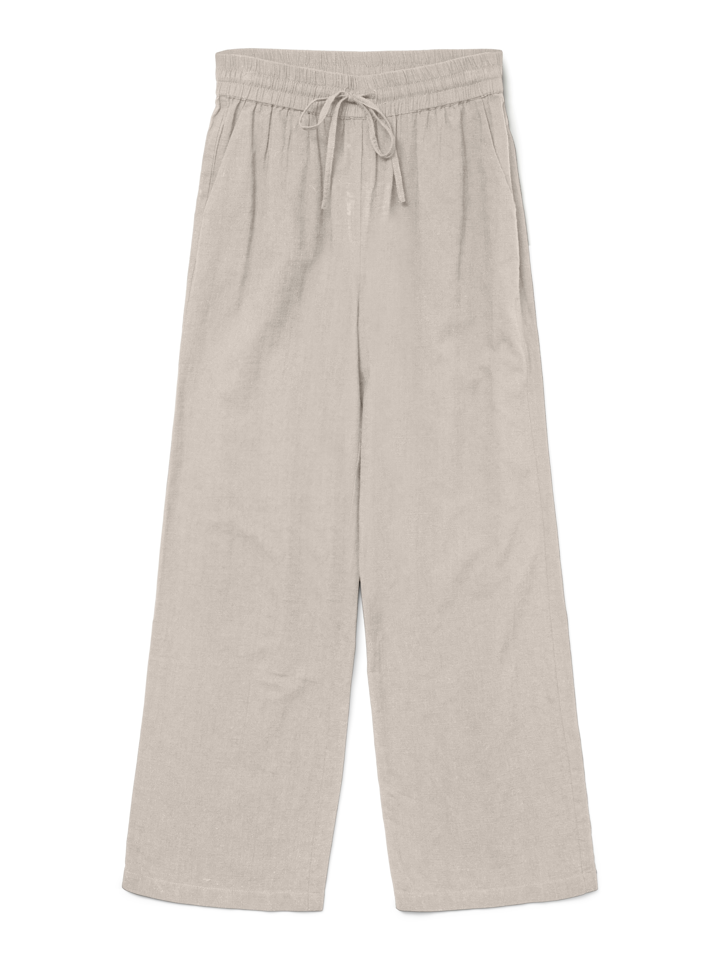 Vero Moda Schlupfhose »VMCAIA MW WIDE PANT WVN NOOS«, mit Leinen