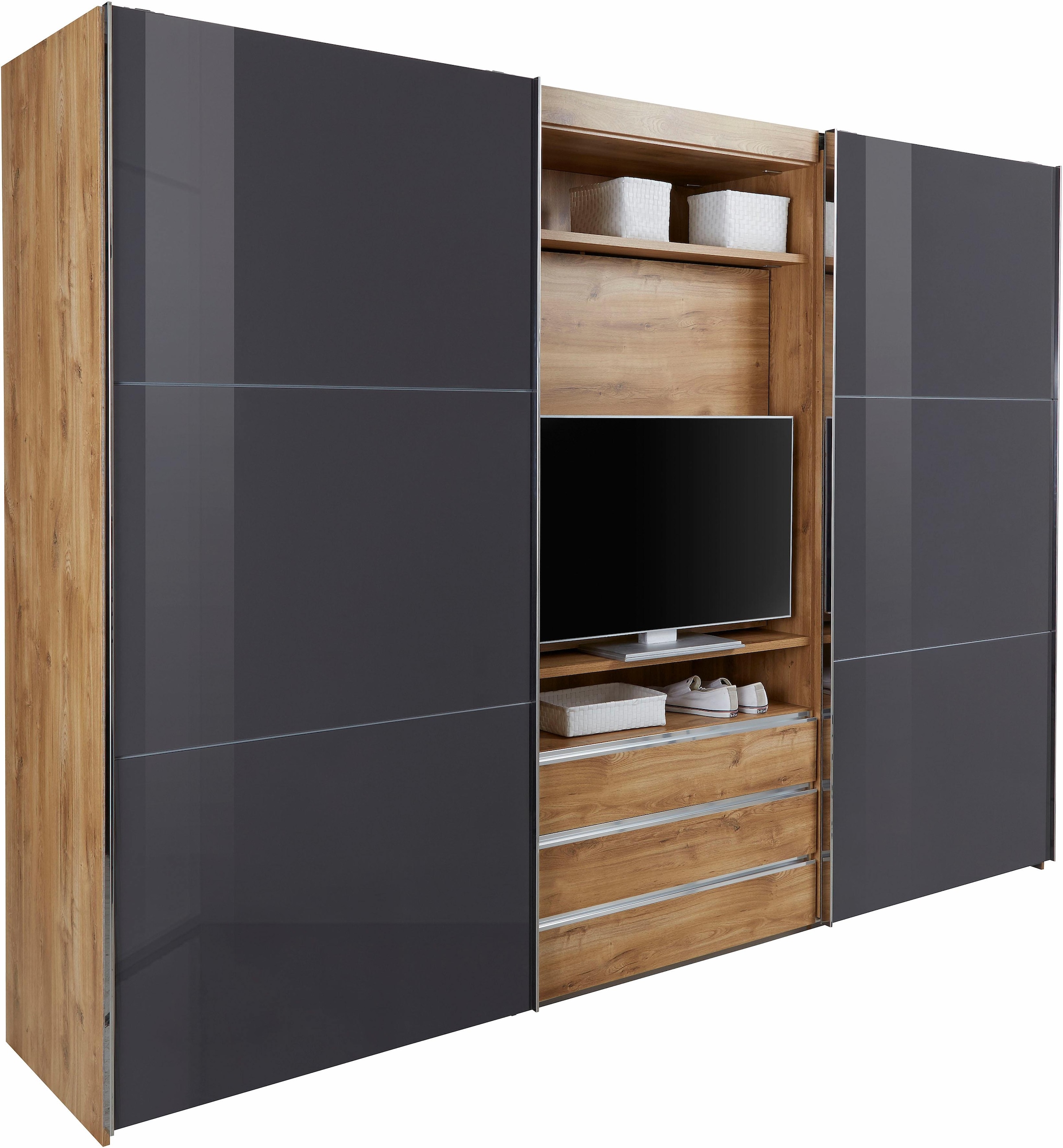 ❤ Fresh To Go Schwebetürenschrank »Magic«, mit drehbaren TV-Element  entdecken im Jelmoli-Online Shop