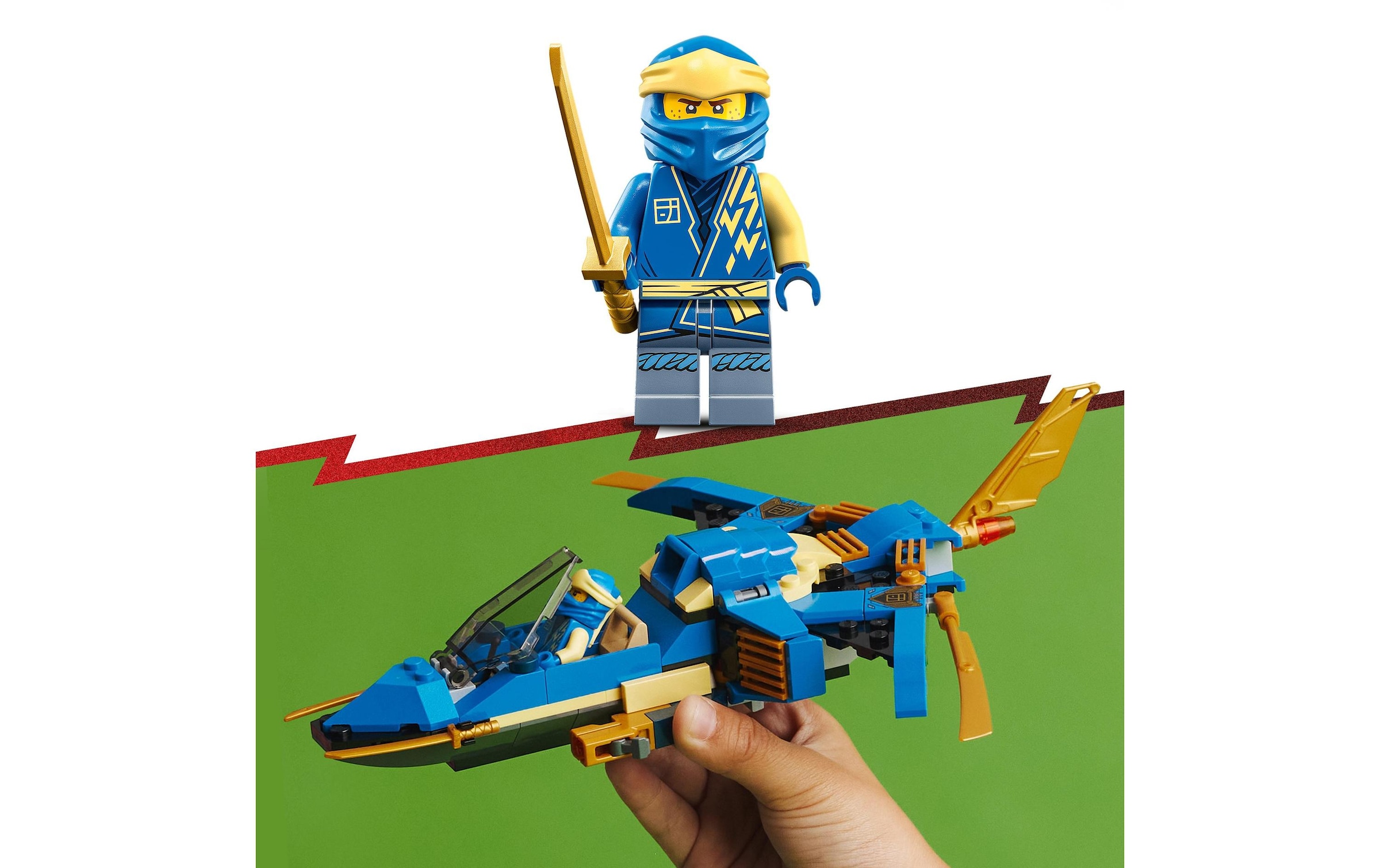 LEGO® Konstruktionsspielsteine »Jays Donner-Jet EVO«, (146 St.)