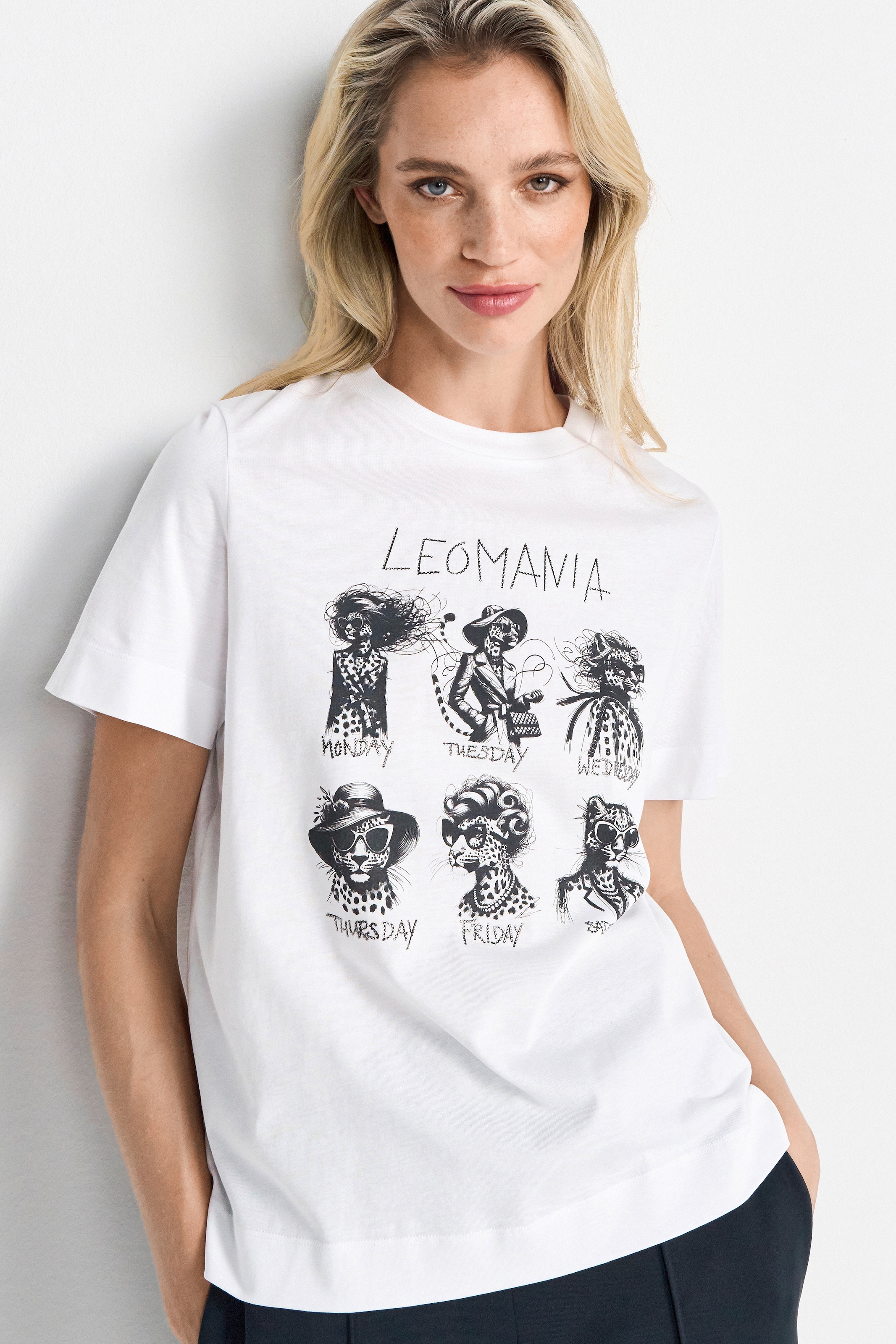 RICHROYAL Kurzarmshirt, Print "Leomania"