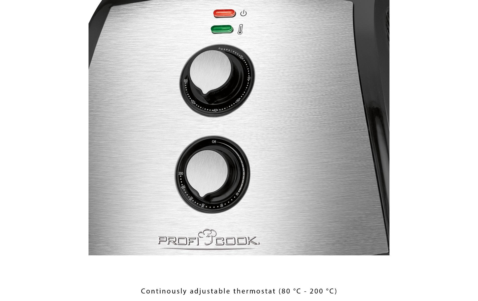 ProfiCook Heissluftfritteuse »PC-FR 1115 H Schwarz;Edelstahl«, 1500 W