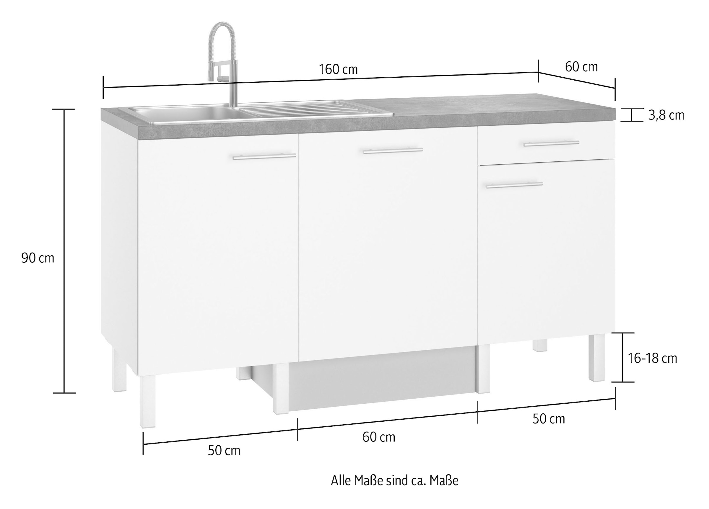 ❤ OPTIFIT Küche mit ordern Breite cm, im Jelmoli-Online wahlweise Shop 160 E-Geräten »Lilly2«