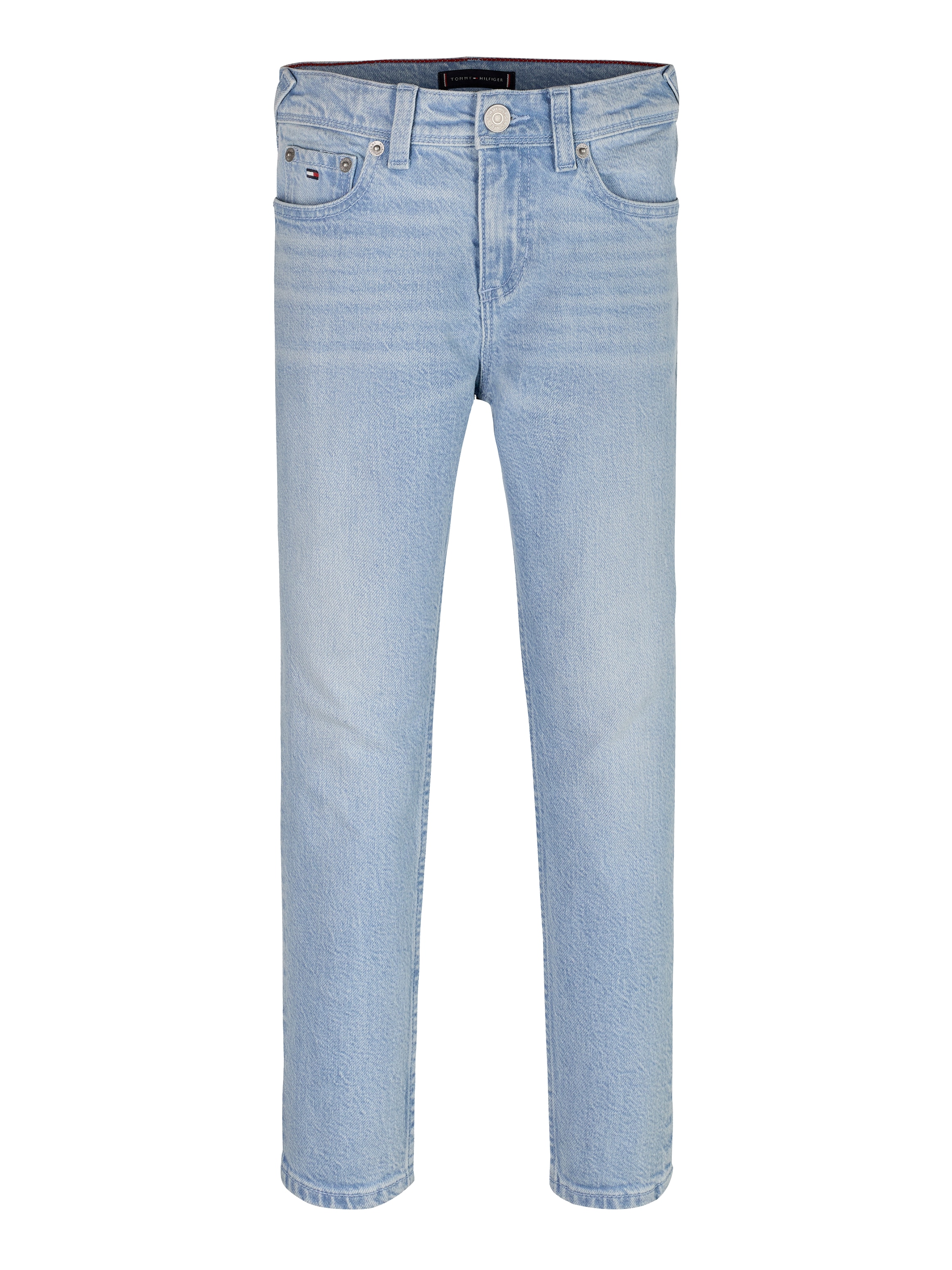 Tommy Hilfiger Slim-fit-Jeans »SCANTON Y SLIM FIT BLEACH JEANS«, in hellblauer Waschung, mit Logo-Badge