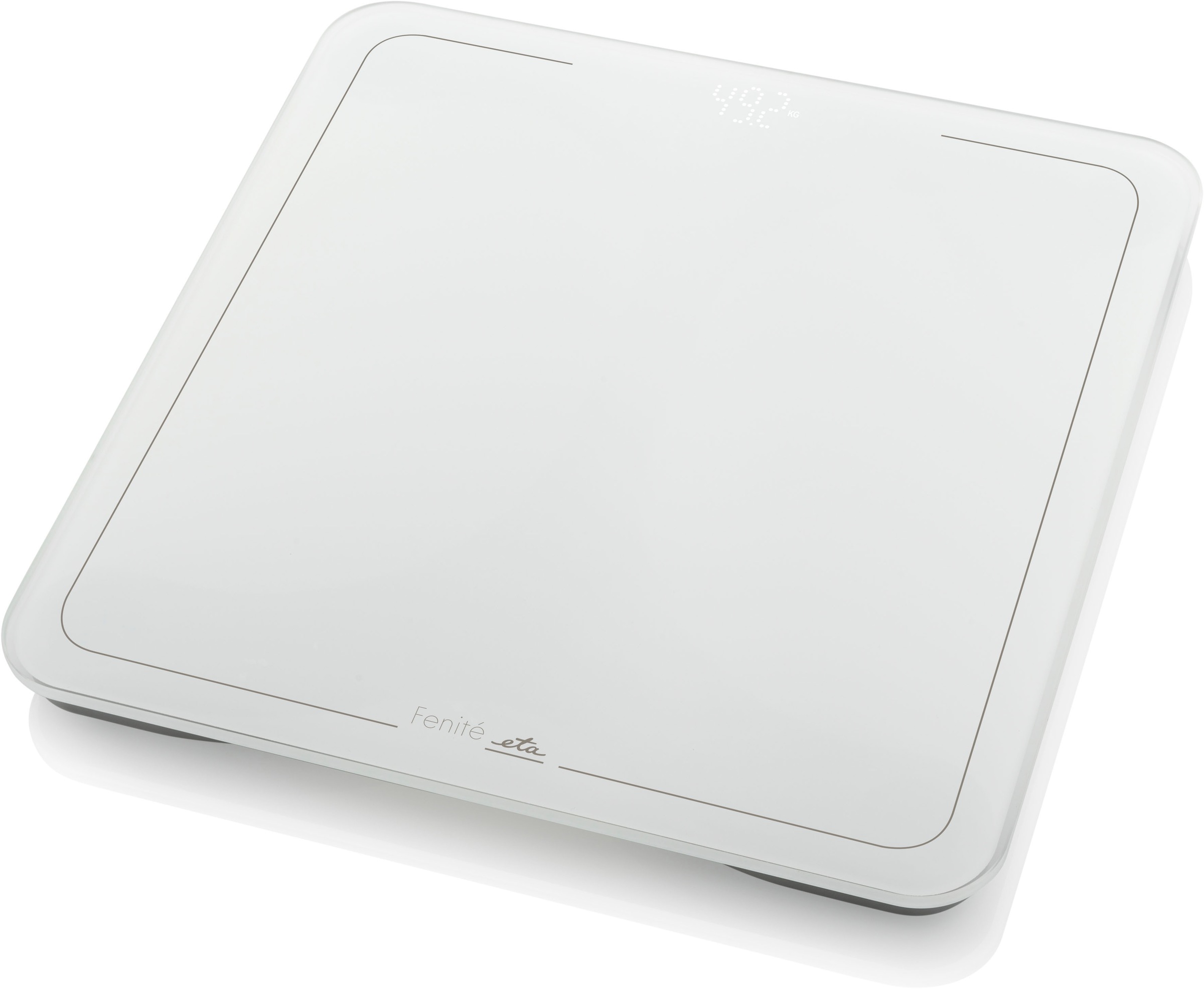eta Personenwaage »FENITÉ«, (1 tlg.), Kapazität bis 180 kg, Standfläche aus Glas, LED-Display