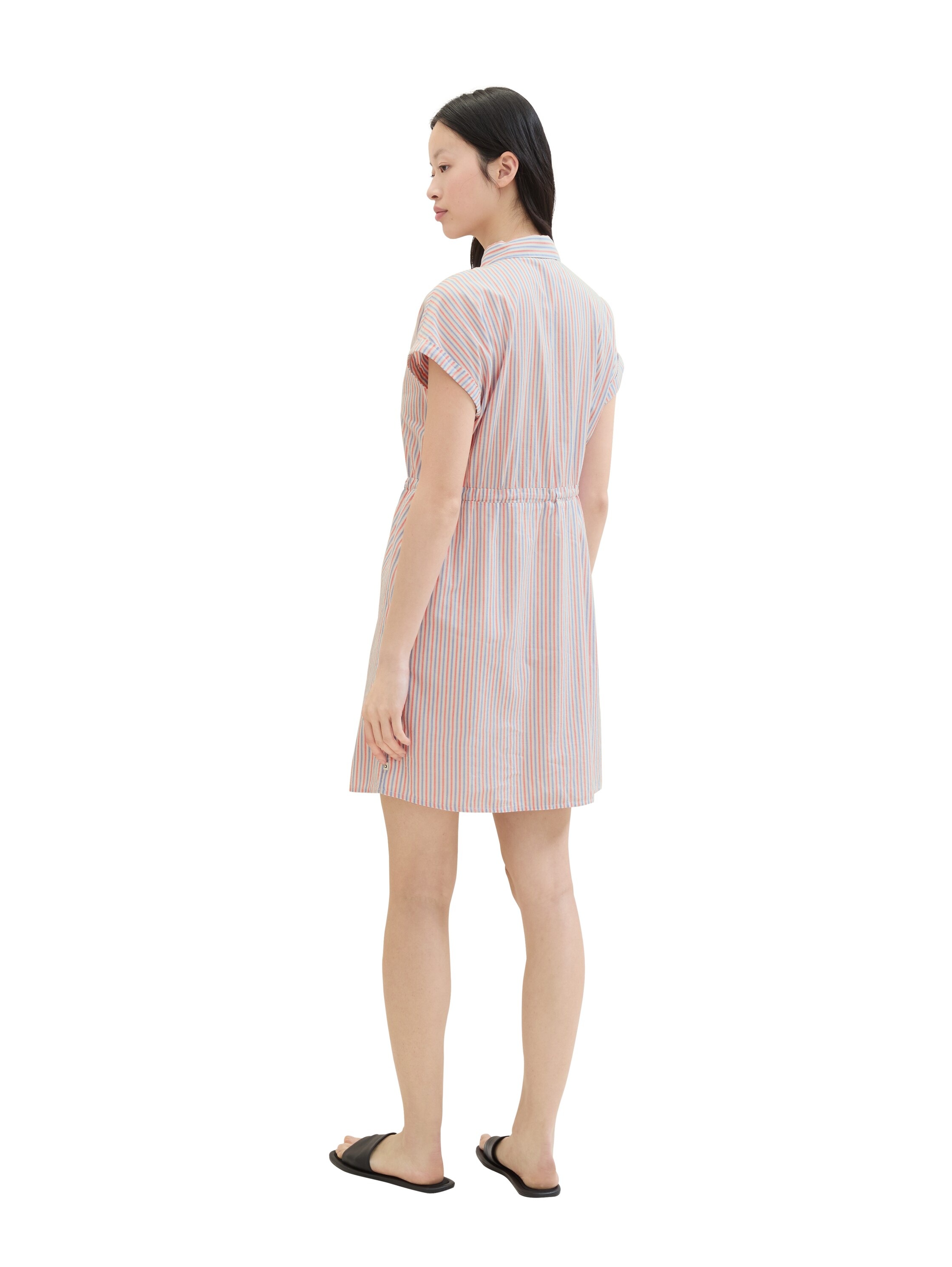 TOM TAILOR Denim Hemdblusenkleid, Sommerkleid im Streifendessin