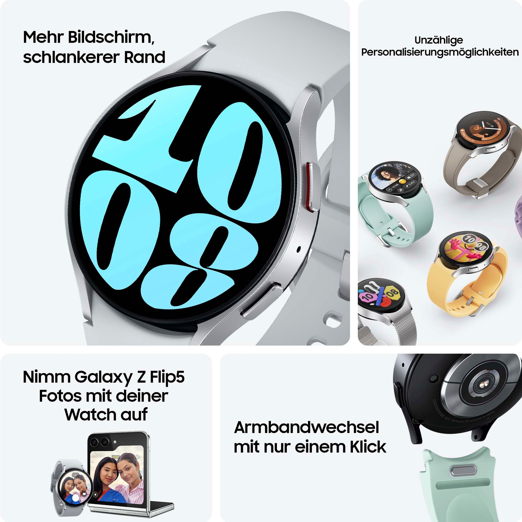 Samsung Smartwatch »Galaxy Watch 6«, (3'73 cm / 1'5 Zoll), Wear OS by Samsung, 16 GB