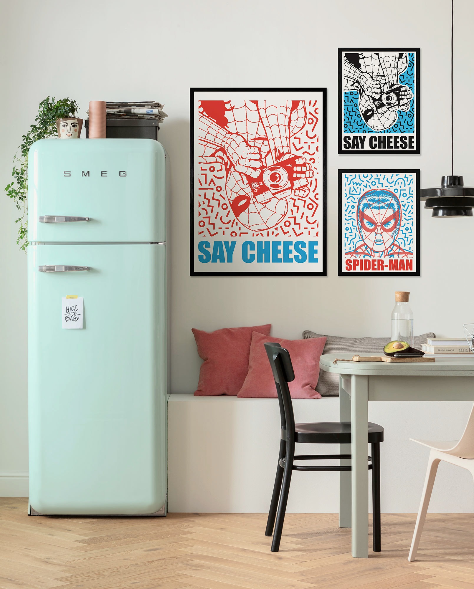 Komar Wandbild »Marvel Spider-Man Say Cheese Blue«, Disney, (Set, 1 St.), 50 x 70 cm (Breite x Höhe) - Kinderzimmer, Dekoration