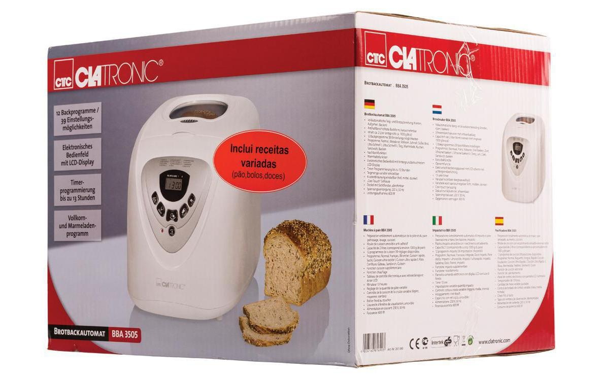 CLATRONIC Brotbackautomat »BBA 3505«, 12 Programme