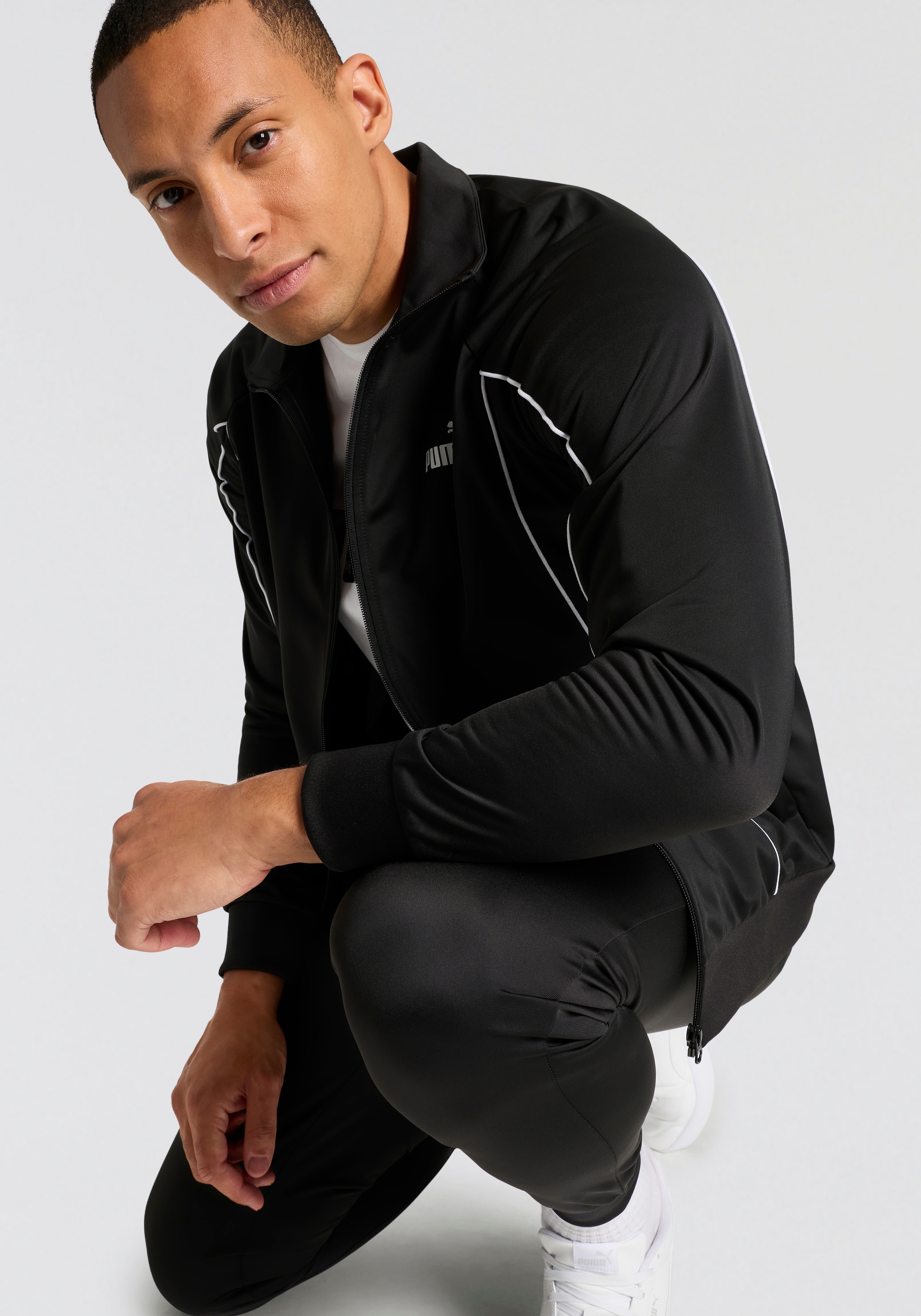 PUMA Trainingsanzug »POLY PIPING SUIT«, (2 tlg.)