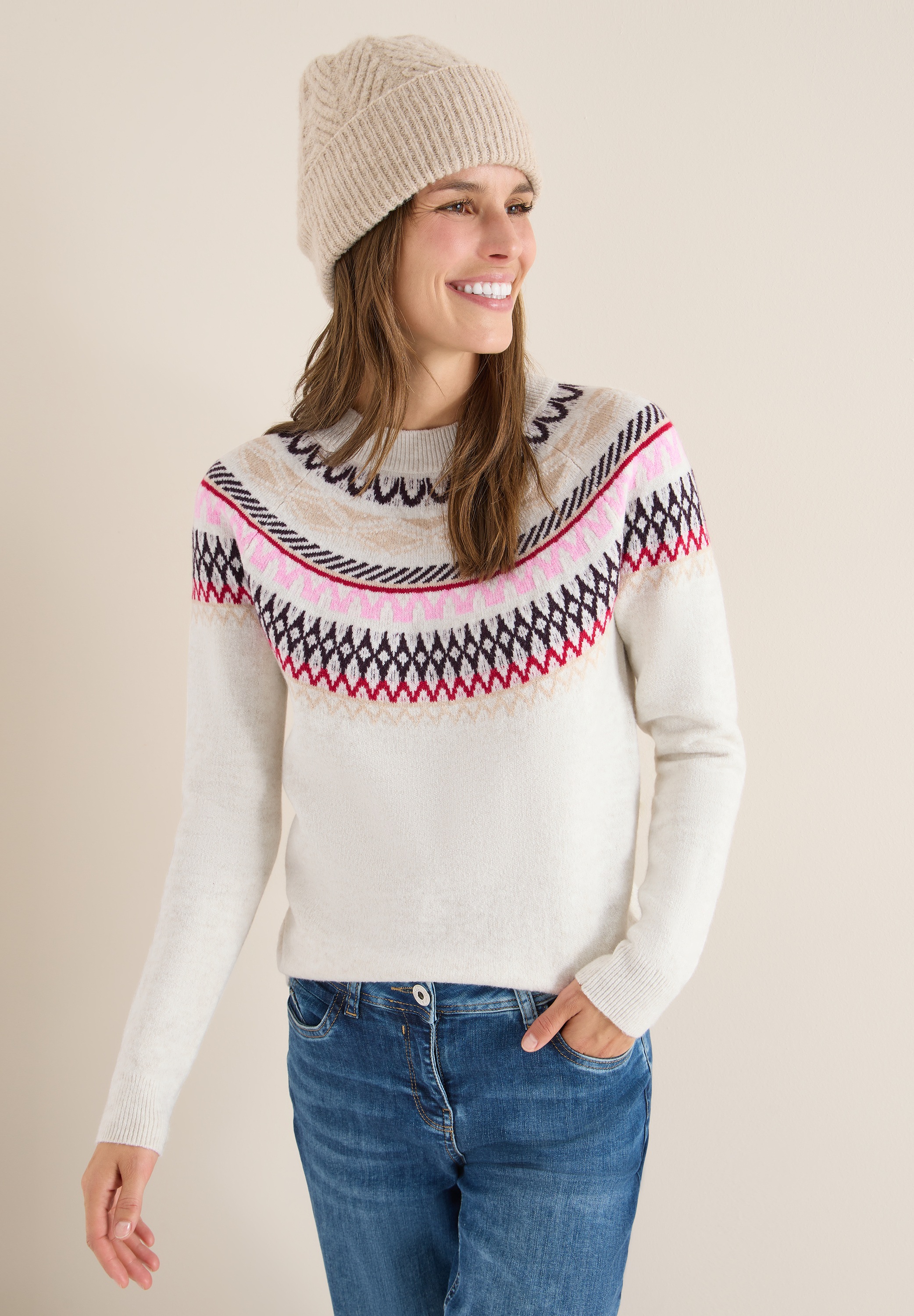 Cecil Strickpullover mit Norweger-Muster