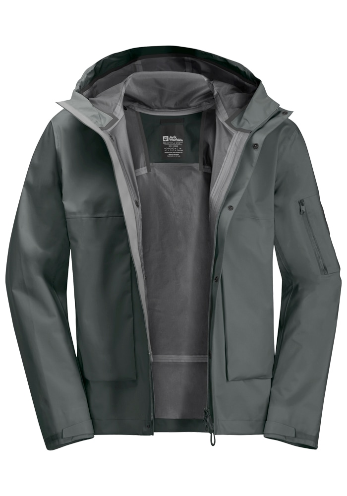 Jack Wolfskin Regenjacke »WANDERMOOD 3L JKT M«, mit Kapuze