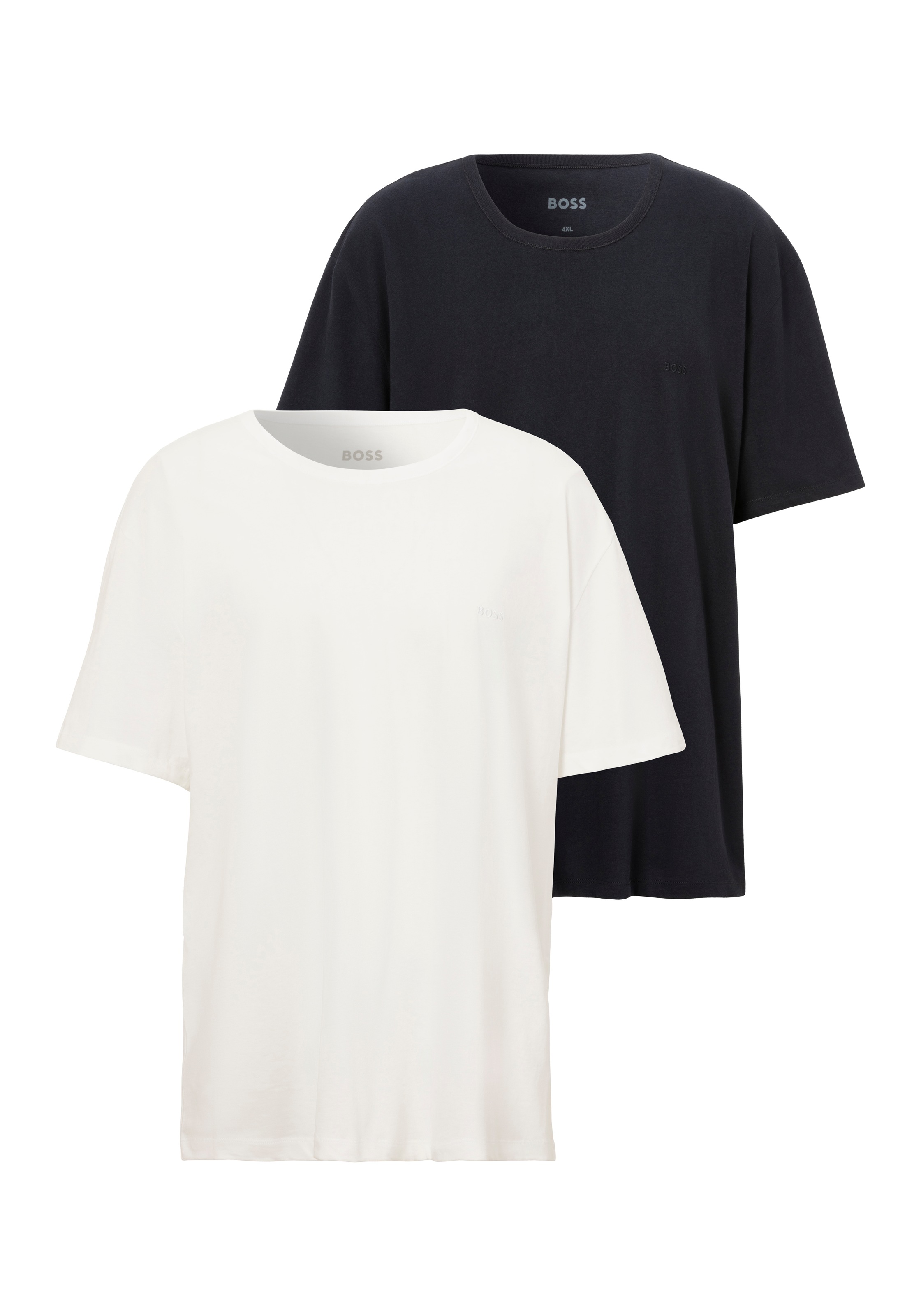 BOSS Rundhalsshirt »B-TShirtRN 2P Comfor« Packung, 2er-Pack, 2 Stk. mit tonalen Logo