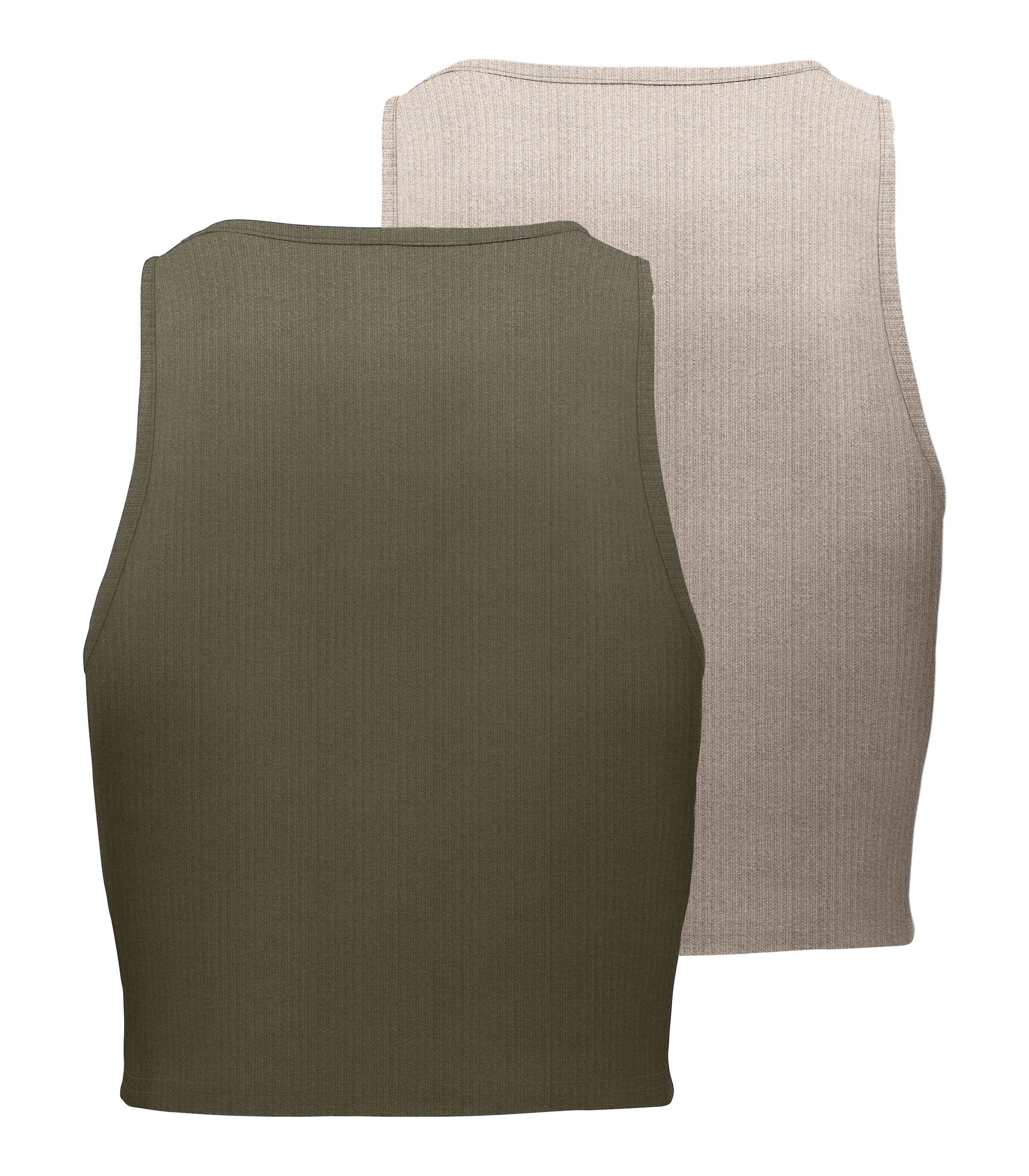 ONLY Crop-Top »ONLBELIA S/L CROP TOP CS JRS 2PACK«, (Packung, 2 tlg.)