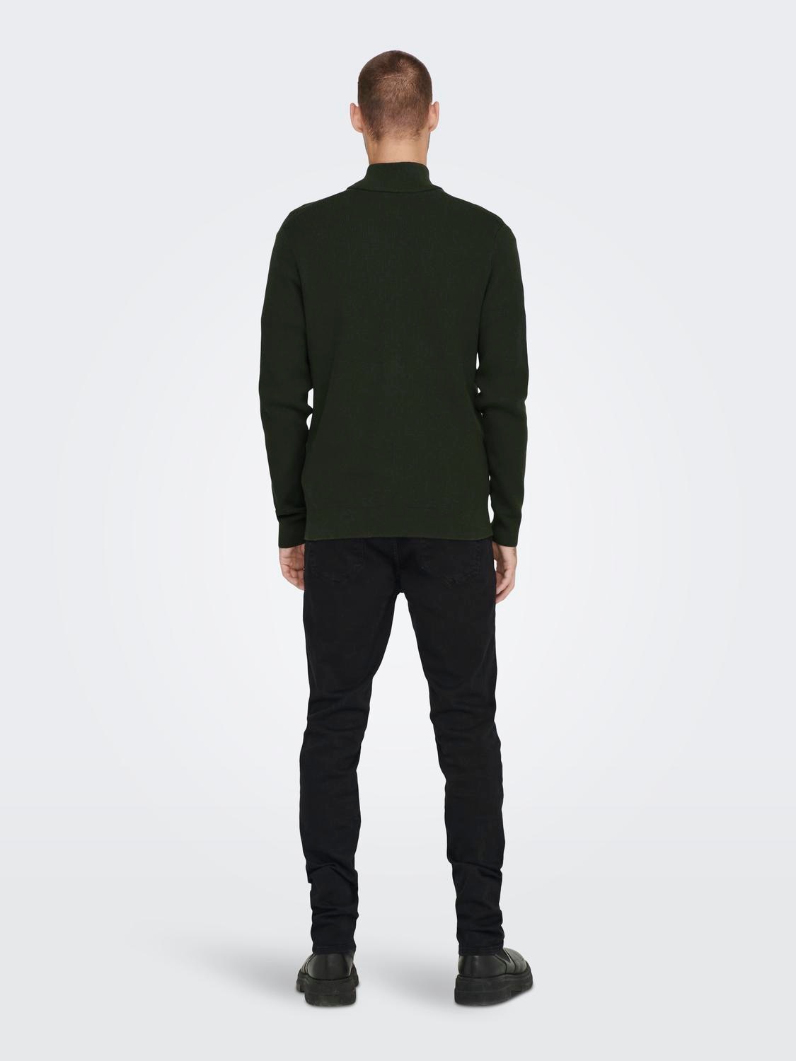 ONLY & SONS Strickpullover »ONSPHIL REG 12 STRUC HALF ZIP KNIT NOOS«