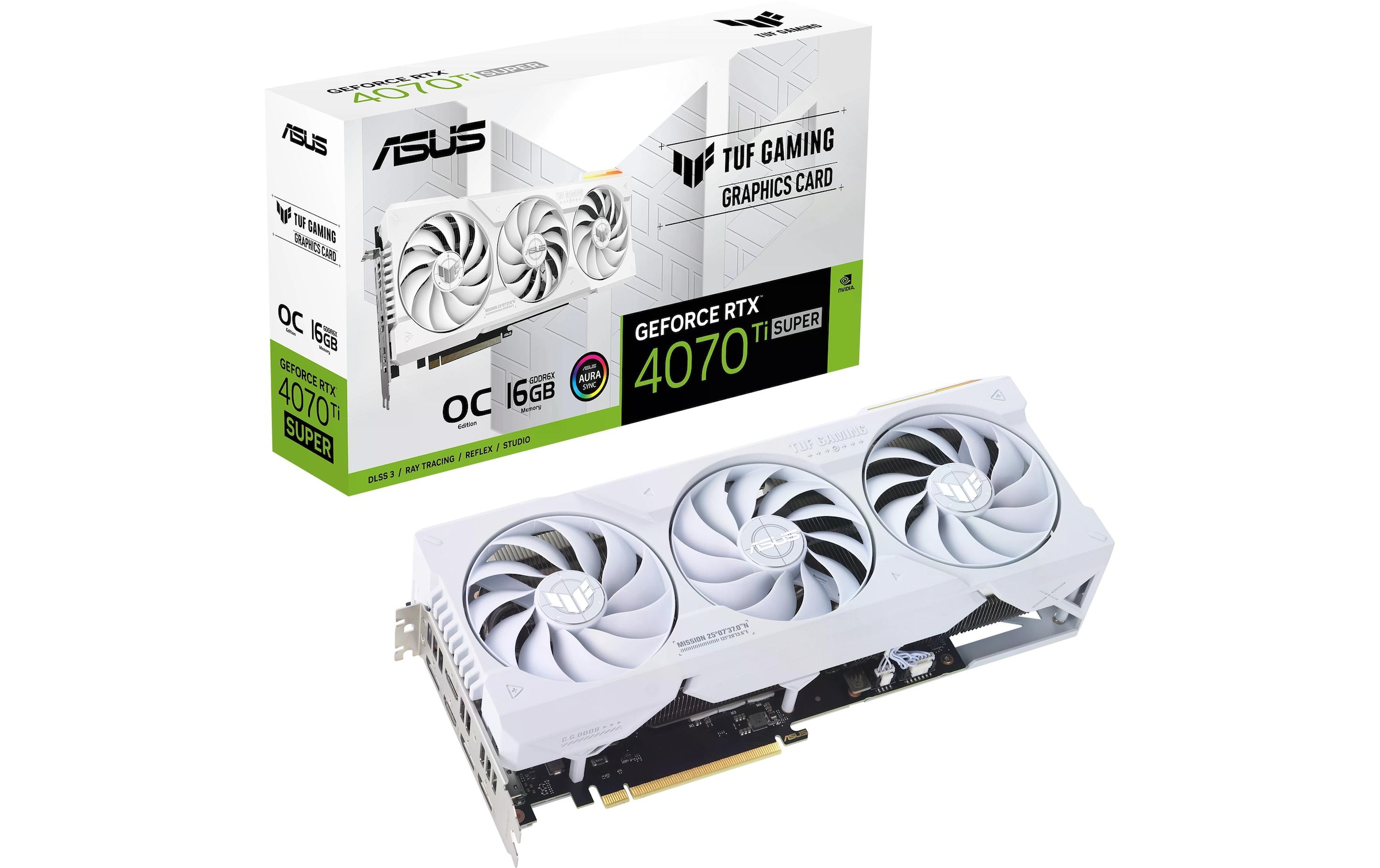 Asus Grafikkarte »TUF GeForce RTX 4070 Ti Super White OC Ed. 16 GB«, 16 GB, GDDR6X