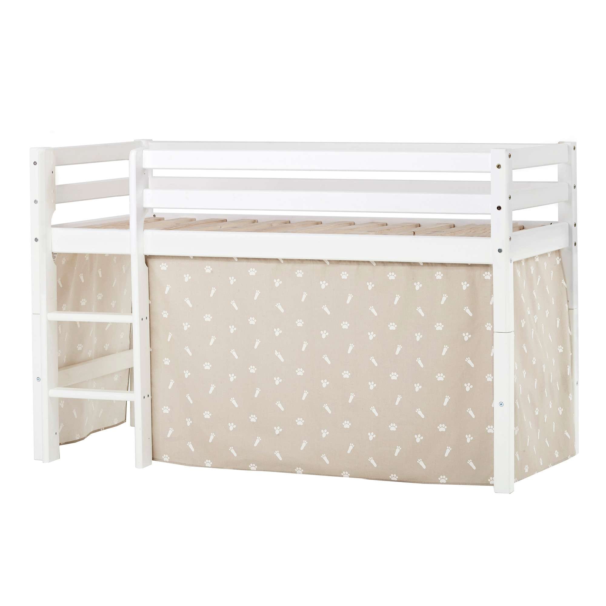 Hoppekids Hochbett »ECO Dream, Kinderbett, Spielbett, Halbhohes Bett aus Massivholz« inkl. Vorhang-Set Creator, Bettgrösse & Matratze wählbar