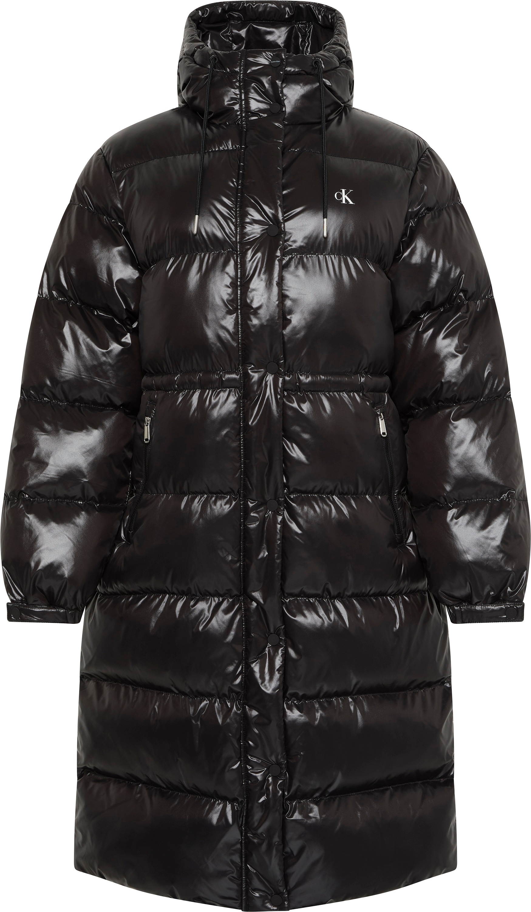 Calvin Klein Jeans Steppmantel »SHINE LONG PUFFER COAT« Mit Rundhalsausschnitt, regular fit