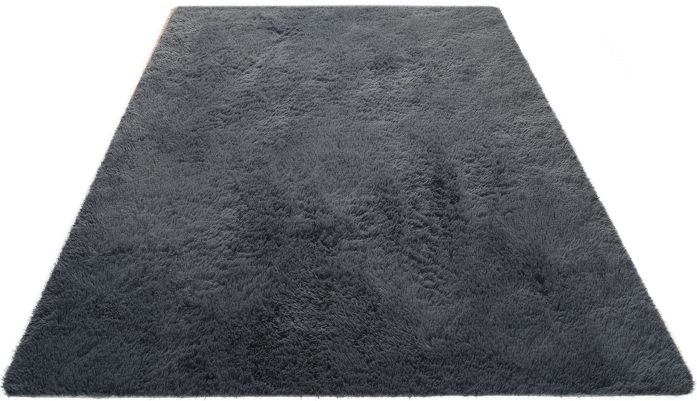 my home Hochflor-Teppich »Leava, besonders weich und kuschelig, leichter Glanz«, rechteckig, 37 mm Höhe, uni, Mikrofaser Teppiche, Plüsch, Wohnzimmer, Schlafzimmer, Esszimmer