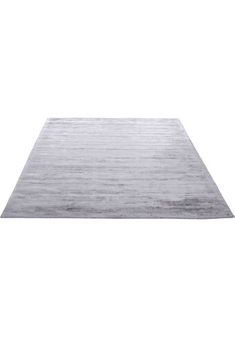 TOM TAILOR Teppich »Shine uni«, rechteckig, 8 mm Höhe, handgewebt, 100% Viskose, mit... kaufen