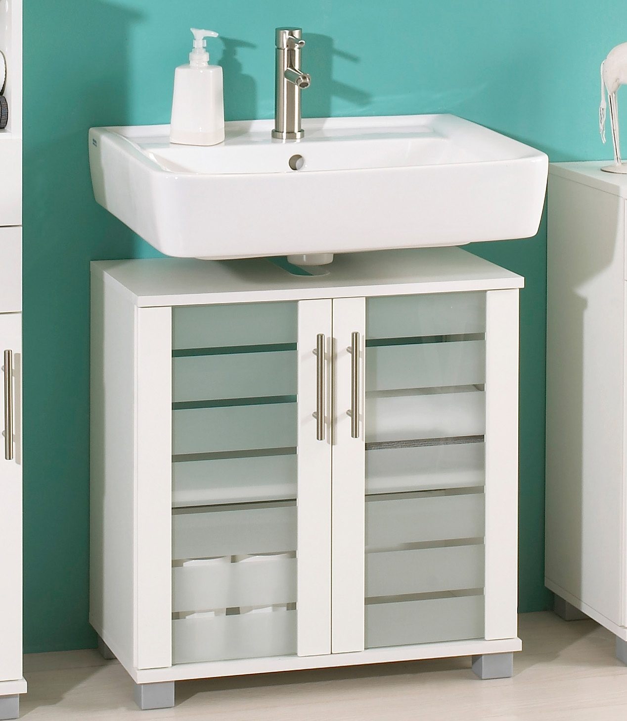 Schildmeyer Waschbeckenunterschrank "Nikosia, Waschbeckenunterschrank, Made in Germany, B: 60 cm" Solide Verarbeitung - Dieses Produkt ist in Deutschland gefertigt