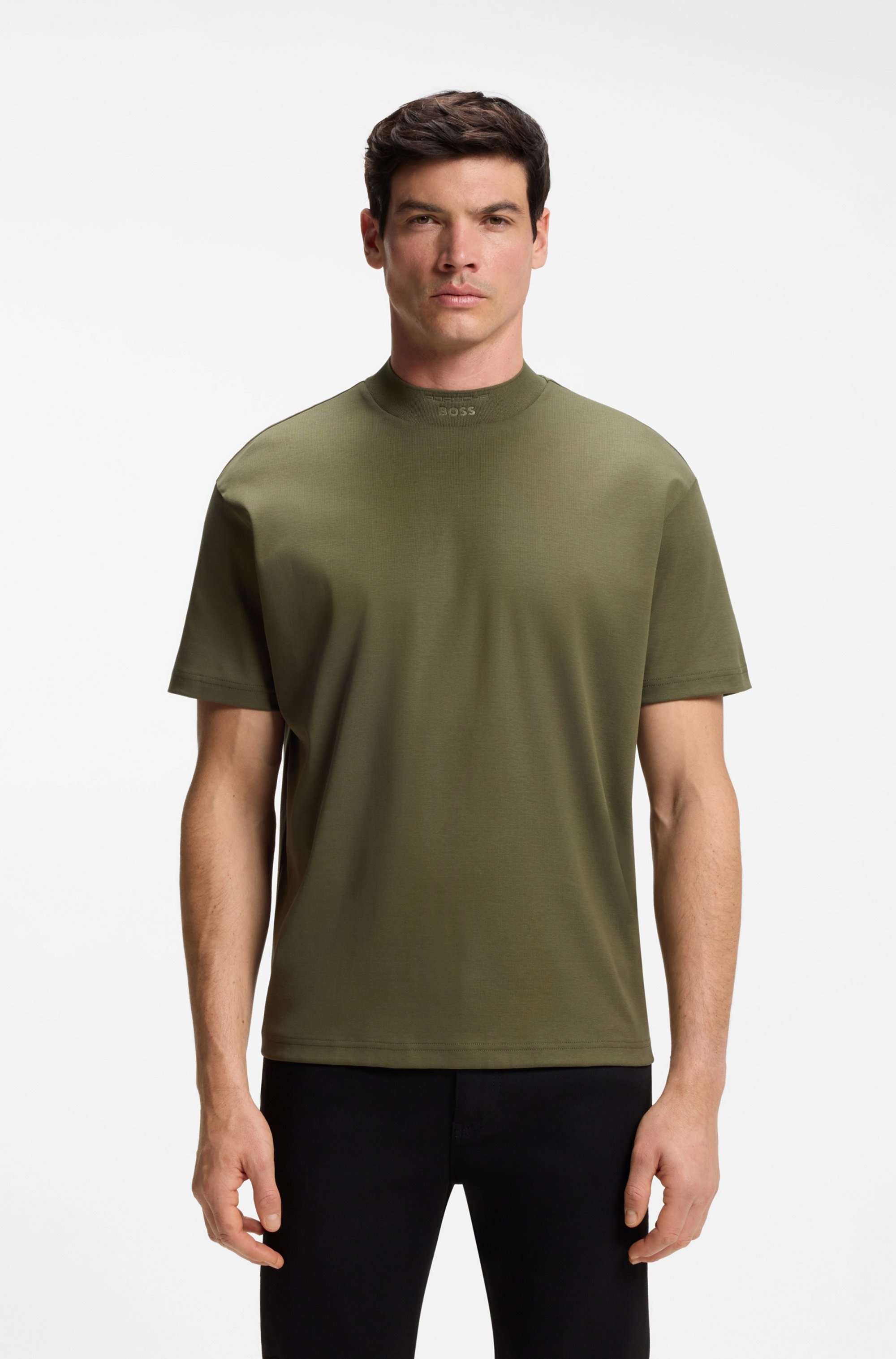 BOSS GREEN Stehkragenshirt "Porsche Spirit 70 Capsule Collection" Premium Herrenmode Limited