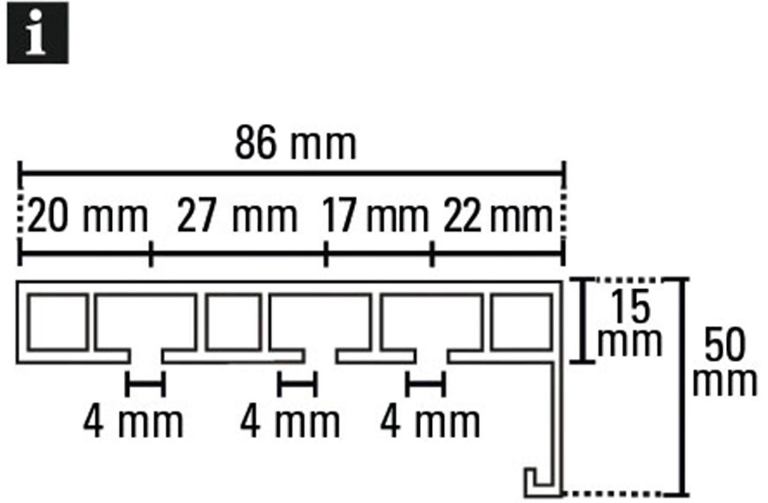 GARDINIA Vorhangschiene »mit Blende P2Ü«, mit Bohren, Holz, mit angespritzter Kunststoffblende