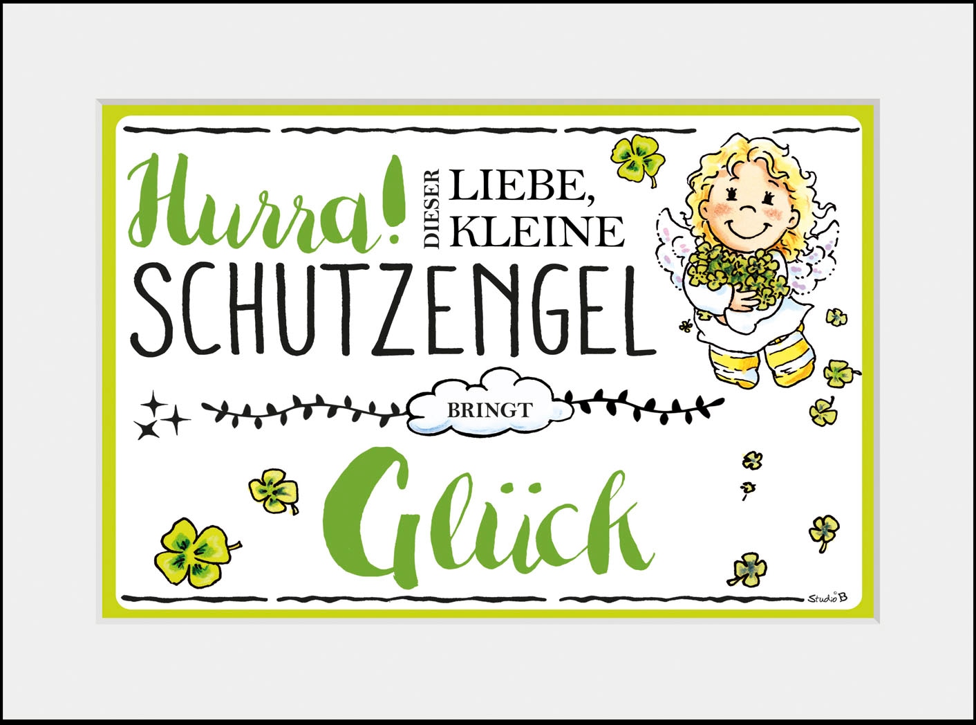 (1 St.) Glück«, queence ❤ »Schutzengel Bild bestellen Engel, im Shop Jelmoli-Online
