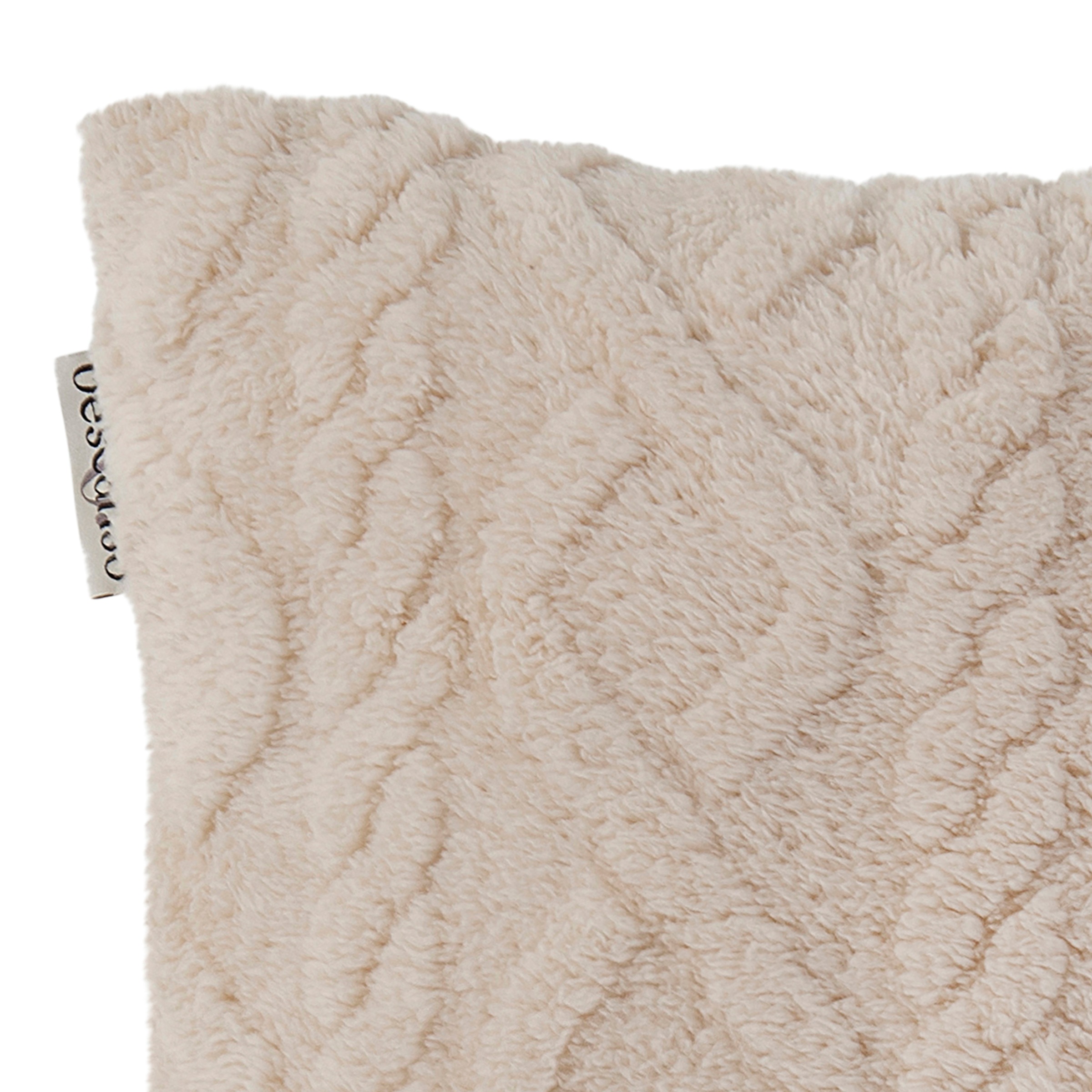 Descanso Dekokissen »Jacquard teddy«, Dekokissen, Zierkissen, Weich, 40x40 cm, Teddy, Jacquard