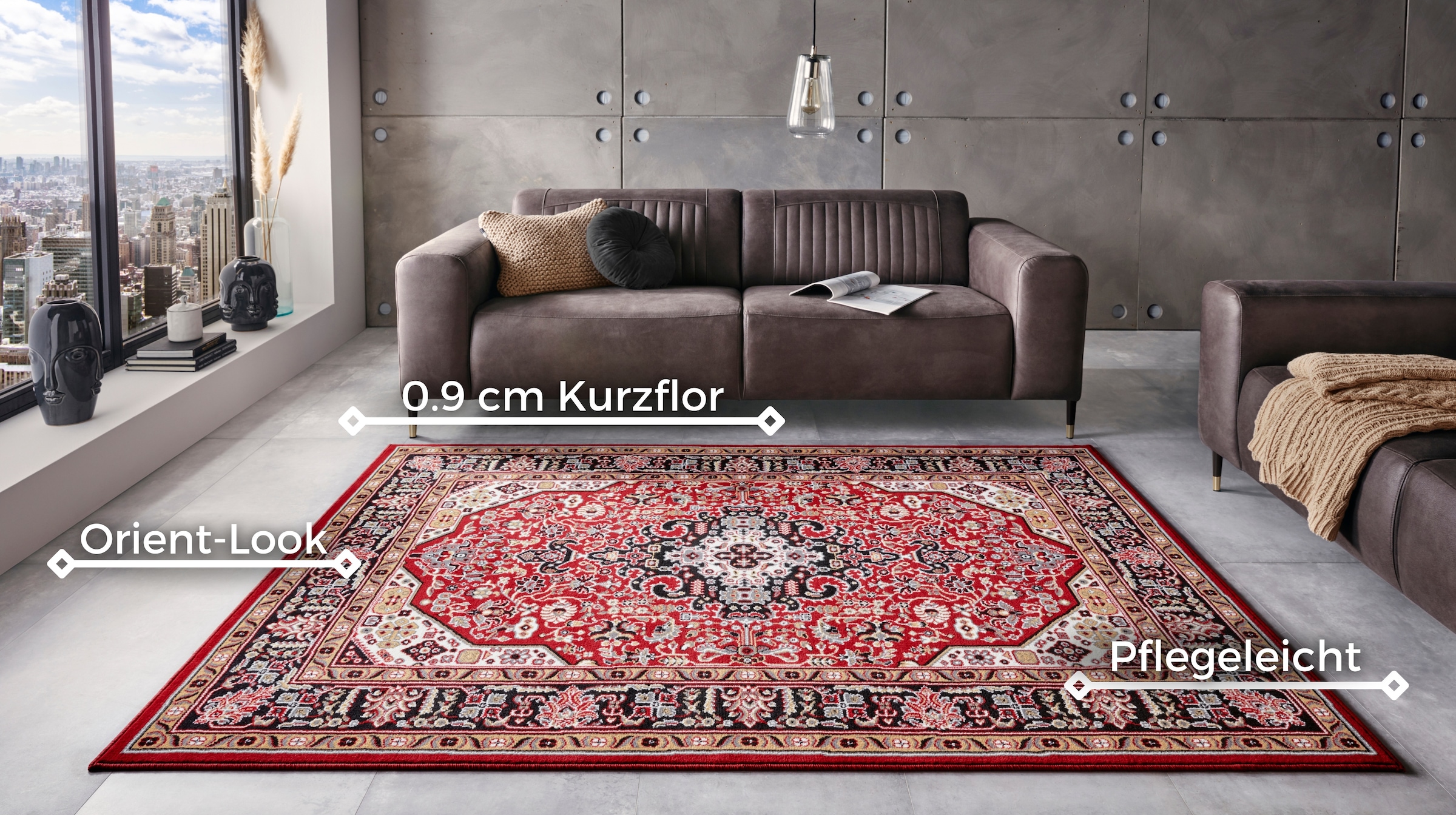 HANSE Home Teppich »Skazar Isfahan«, rechteckig, 9 mm Höhe, Kurzflor, Orient, Läufer, Vintage, Esszimmer, Wohnzimmer, Flur