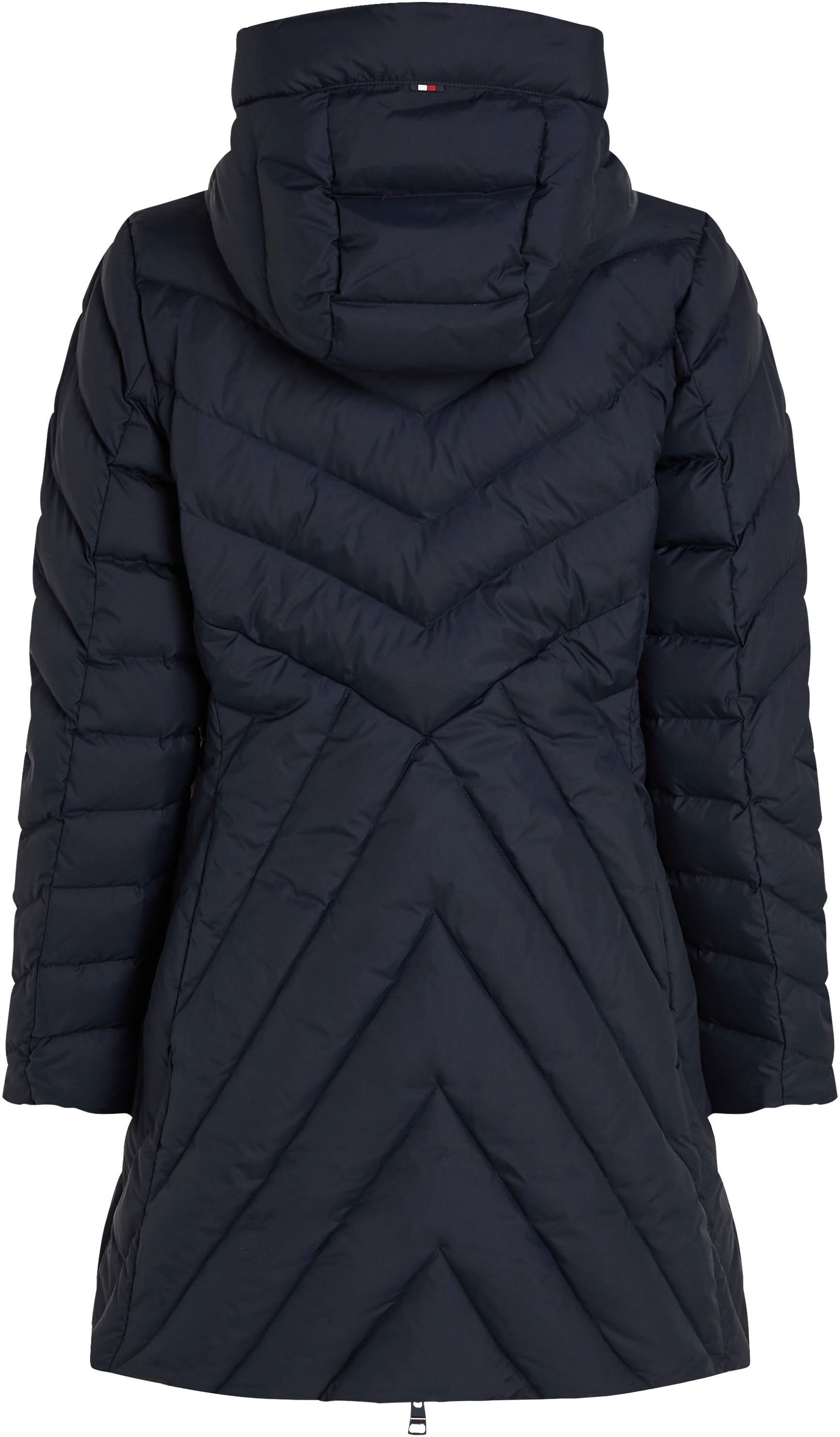 Tommy Hilfiger Steppmantel »CHEVRON MW PADDED COAT«, mit mittelstarker Wattierung und Tommy Hilfiger Markenlabel