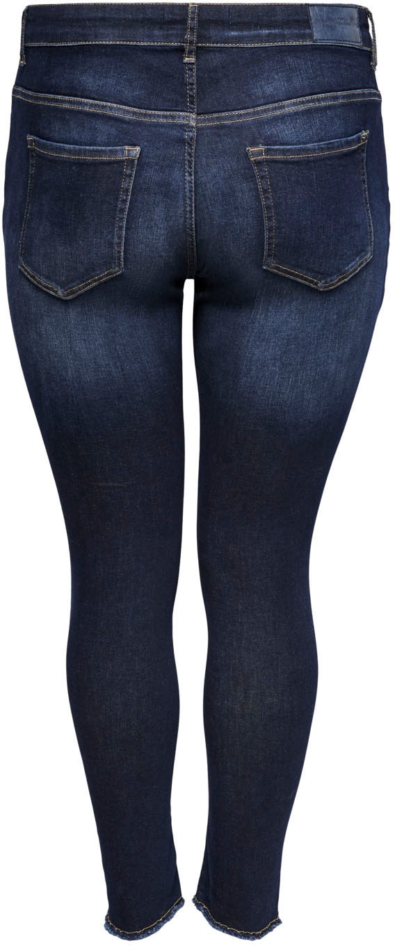 ONLY CARMAKOMA Skinny-fit-Jeans »CARWILLY REG SK ANK JNS«, in washed-out Optik