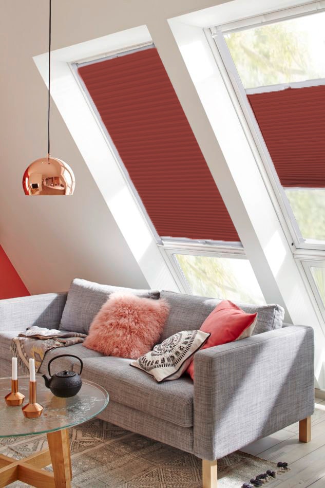sunlines Dachfensterplissee "StartUp Style Honeycomb TL" Lichtschutz verspannt mit Führungsschienen