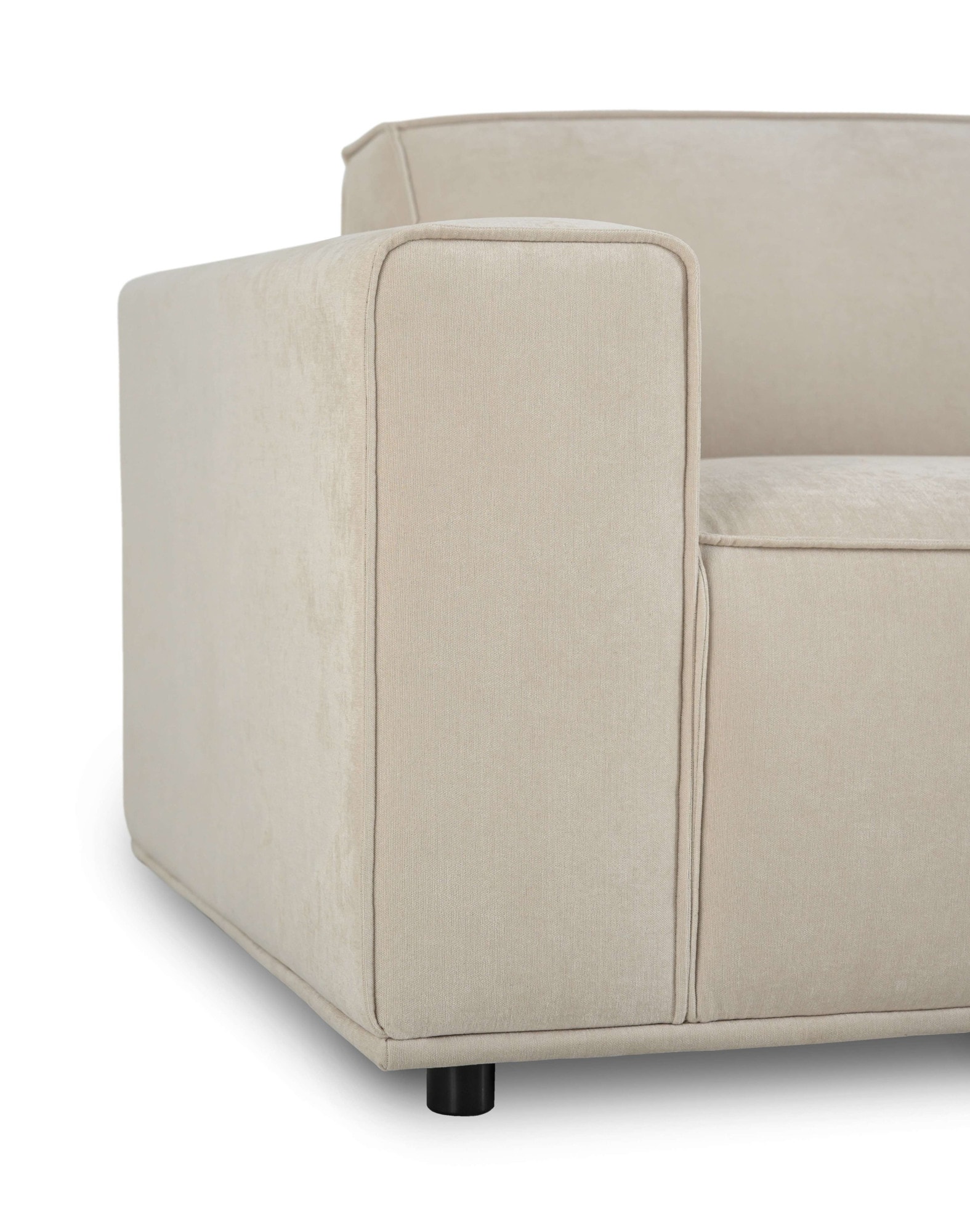 Home affaire 3-Sitzer »Avelin, 228 cm, Chenille, Struktur-Boucle«, mit Wellenunterfederung, Kedernaht, bodentief, Skandi-Design