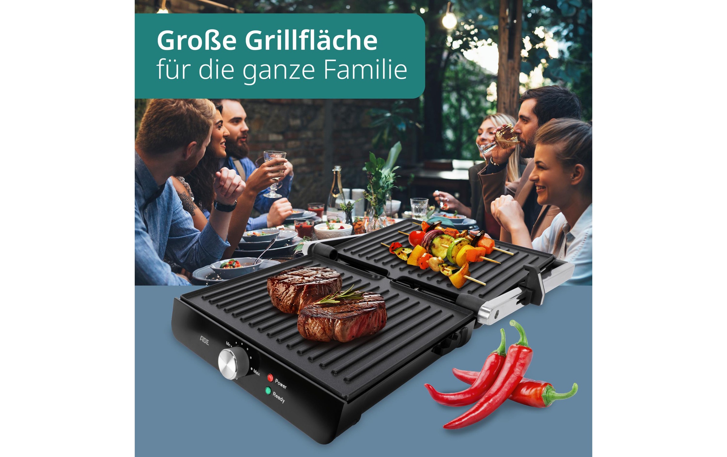 ADE Kontaktgrill »2000 W«, 2000 W