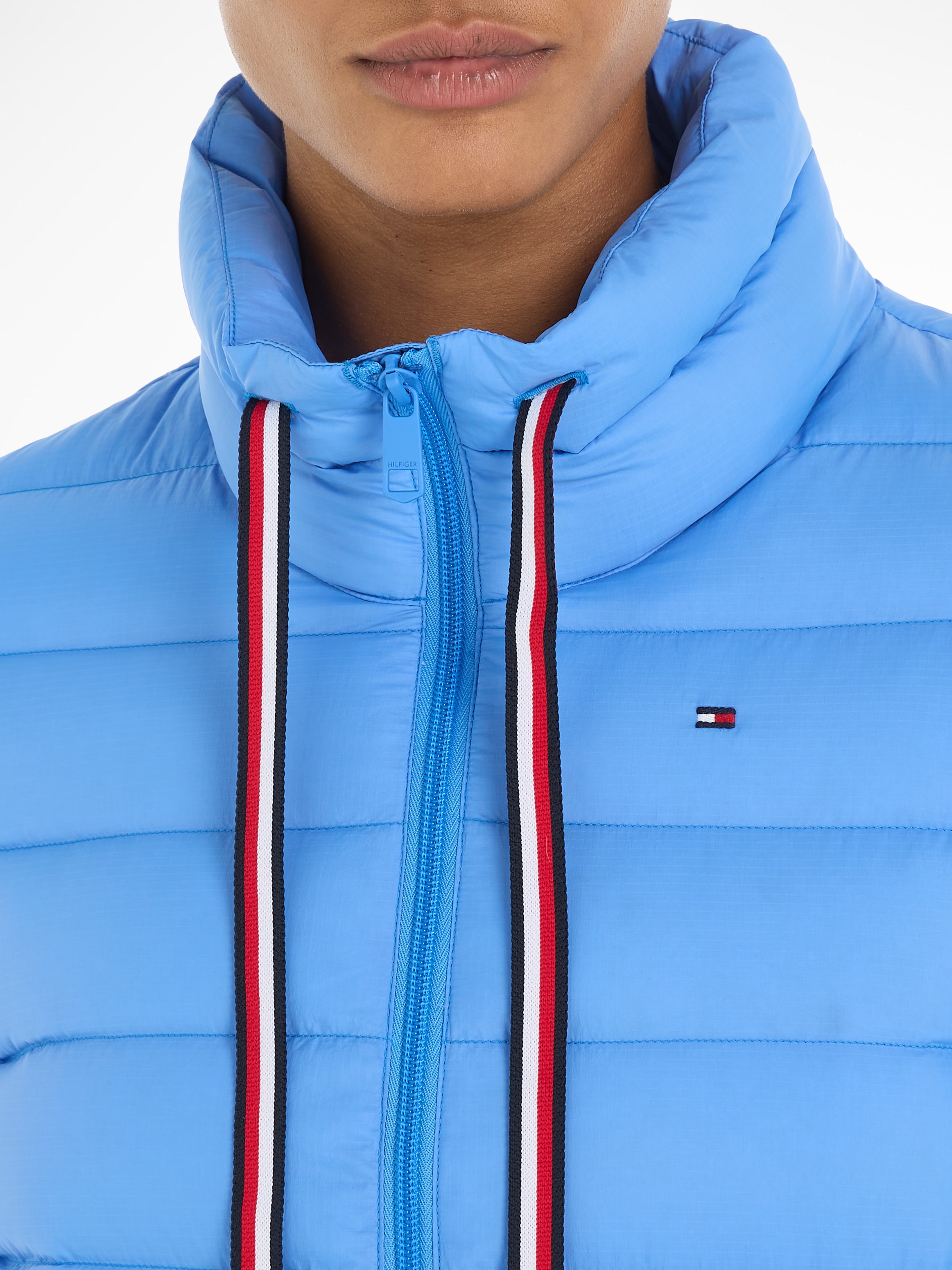 Tommy Hilfiger Kurzjacke »PACKABLE LW DOWN GS JACKET«, mit gestreiftem Kordelzug