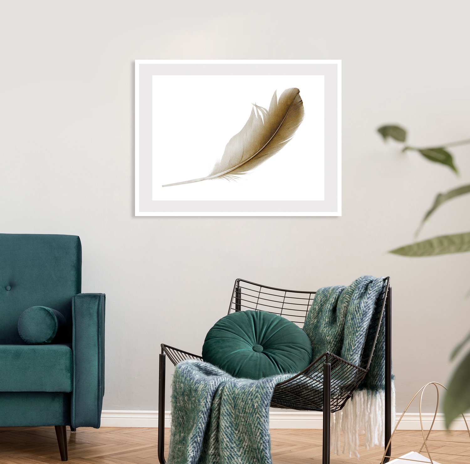 queence Bild "Malena" Federn  Kunst