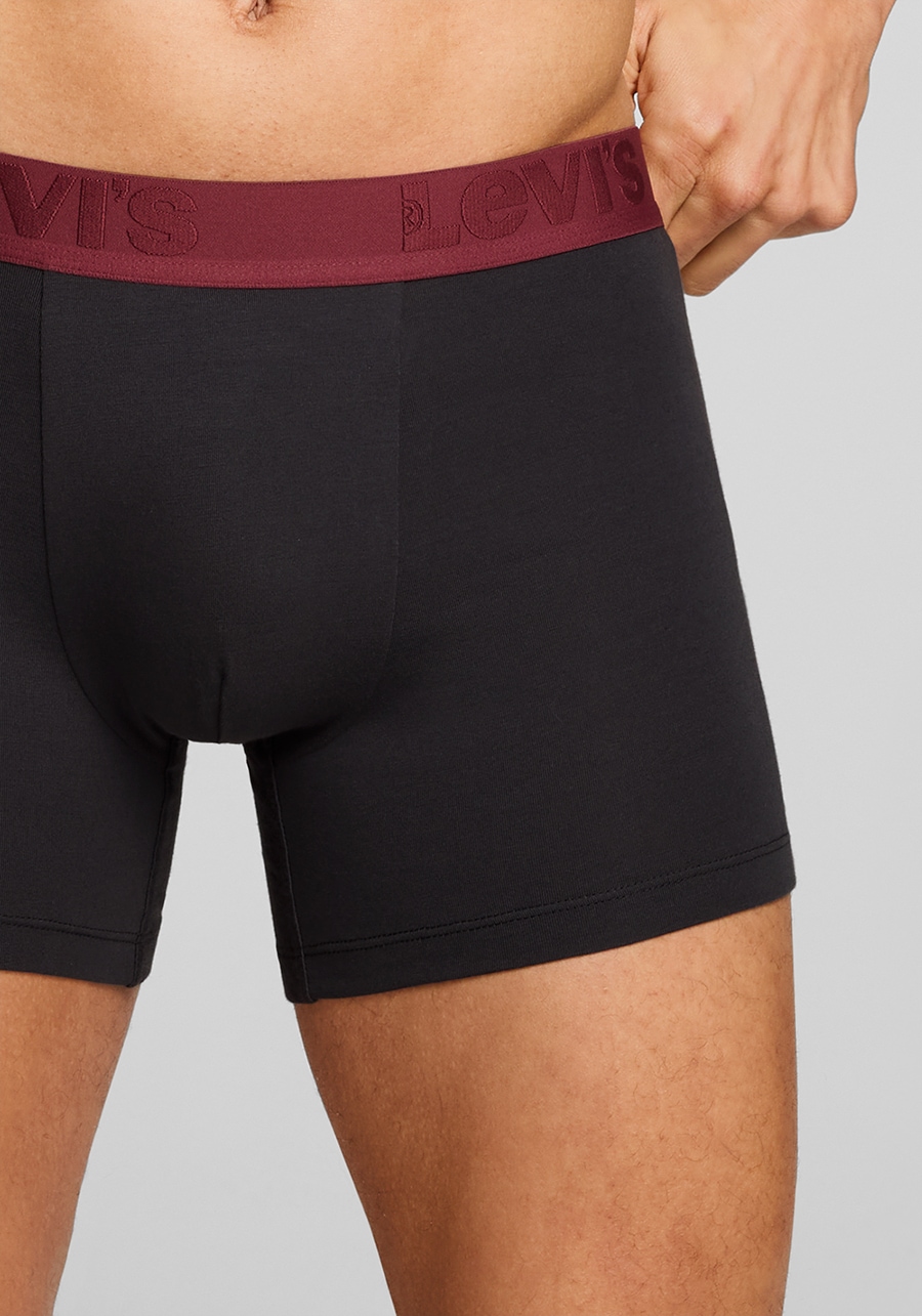 Levi's® Boxershorts »LEVIS MEN PREMIUM BOXER BRIEF 3P«, (3er Pack), mit breitem Logobund
