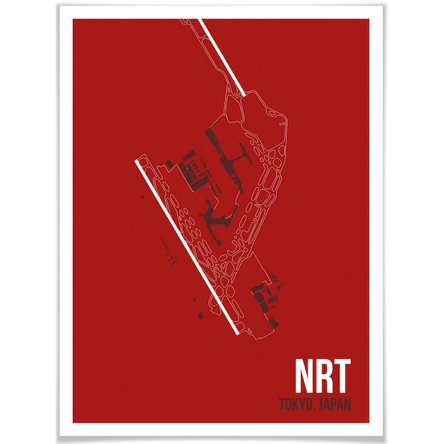 Wall-Art Poster »Wandbild NRT Grundriss Tokyo«, Grundriss, (Set, 1 St.),  Poster ohne Bilderrahmen online bestellen | Jelmoli-Versand