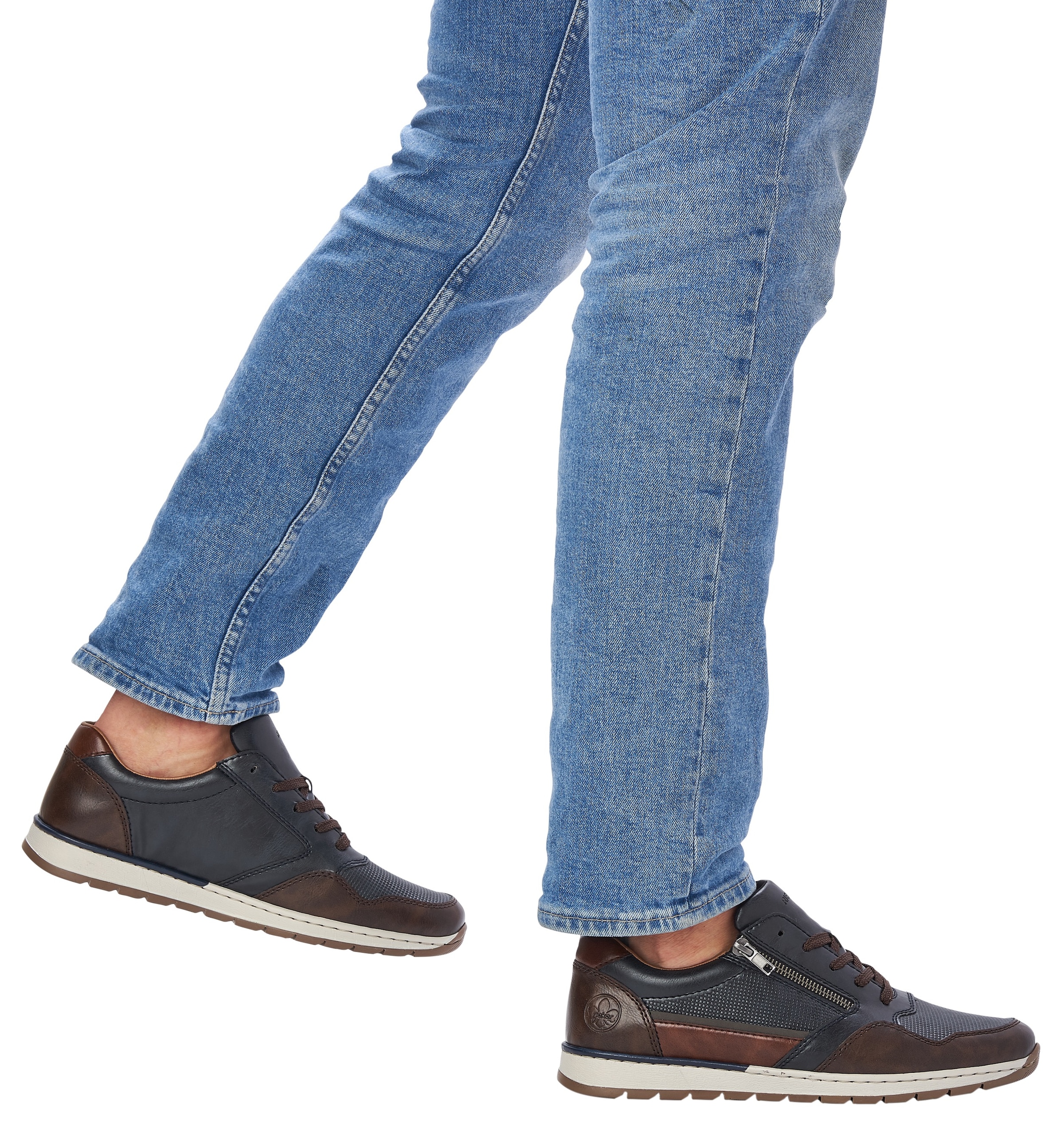 Rieker Sneaker, mit seitlichem Reissverschluss, Freizeitschuh, Halbschuh, Schnürschuh