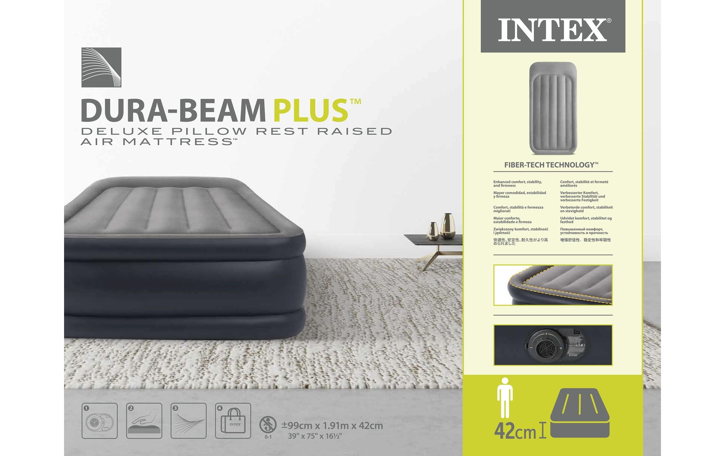 Intex Luftbett »Intex DuraBeam+ Deluxe Pillow Rest Raised«