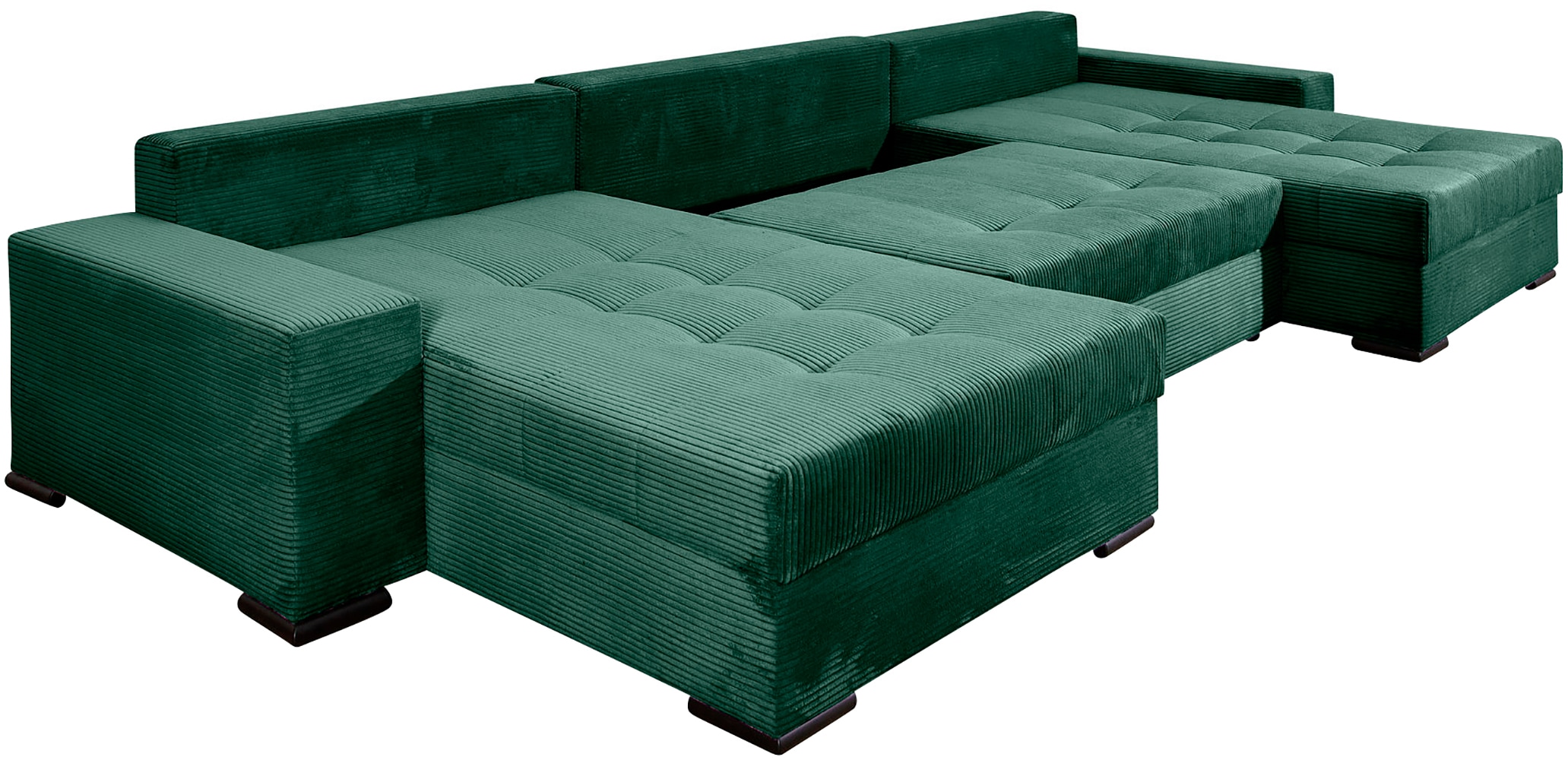 COLLECTION AB Wohnlandschaft »Josy XXXL-Relax U-Form, B: 352 cm«, mit Bettfunktion, Bettkasten & 2 Nackenkissen, Federkern