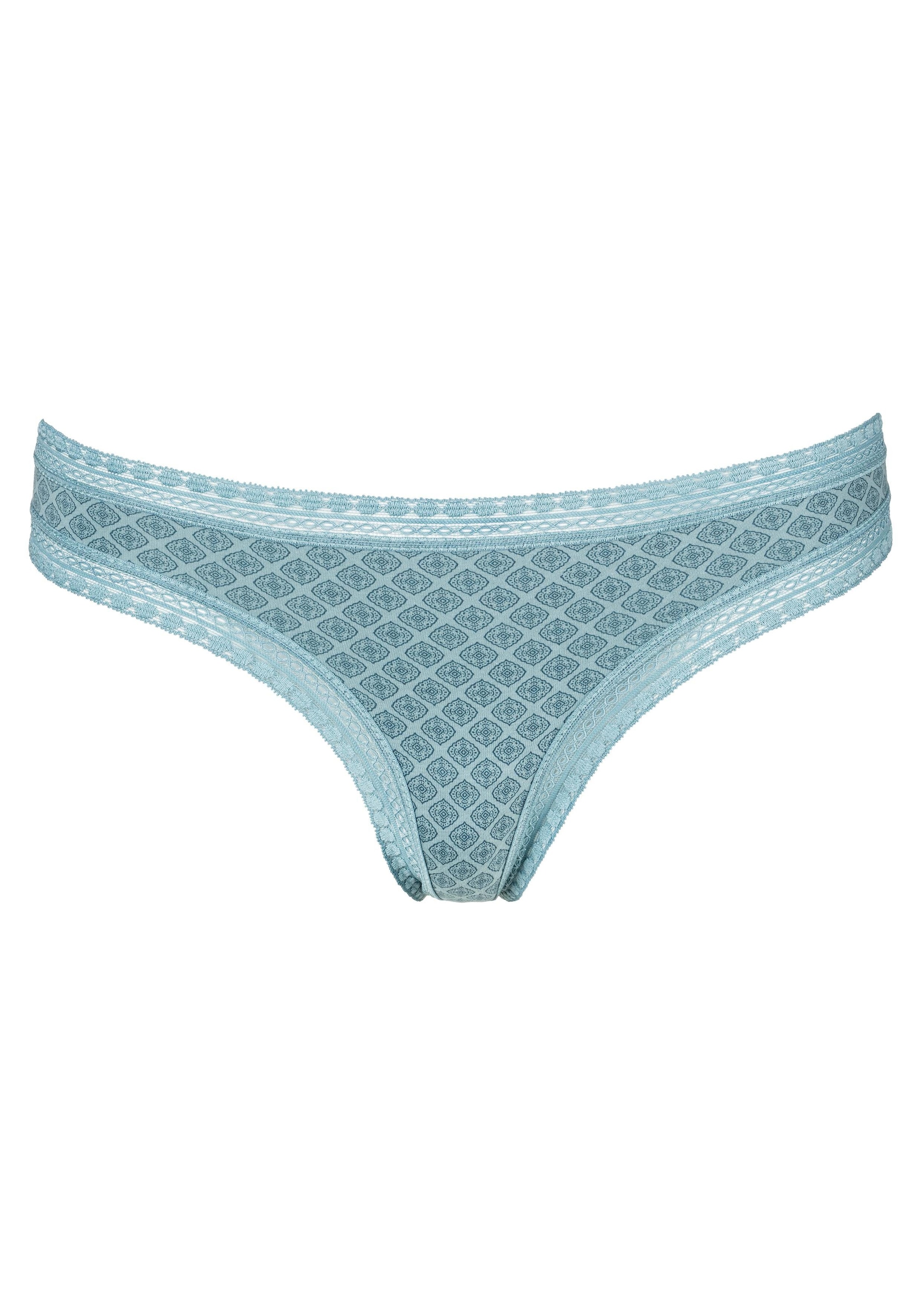 LASCANA String, (3er-Pack), aus elastischer Baumwolle mit weicher Spitze