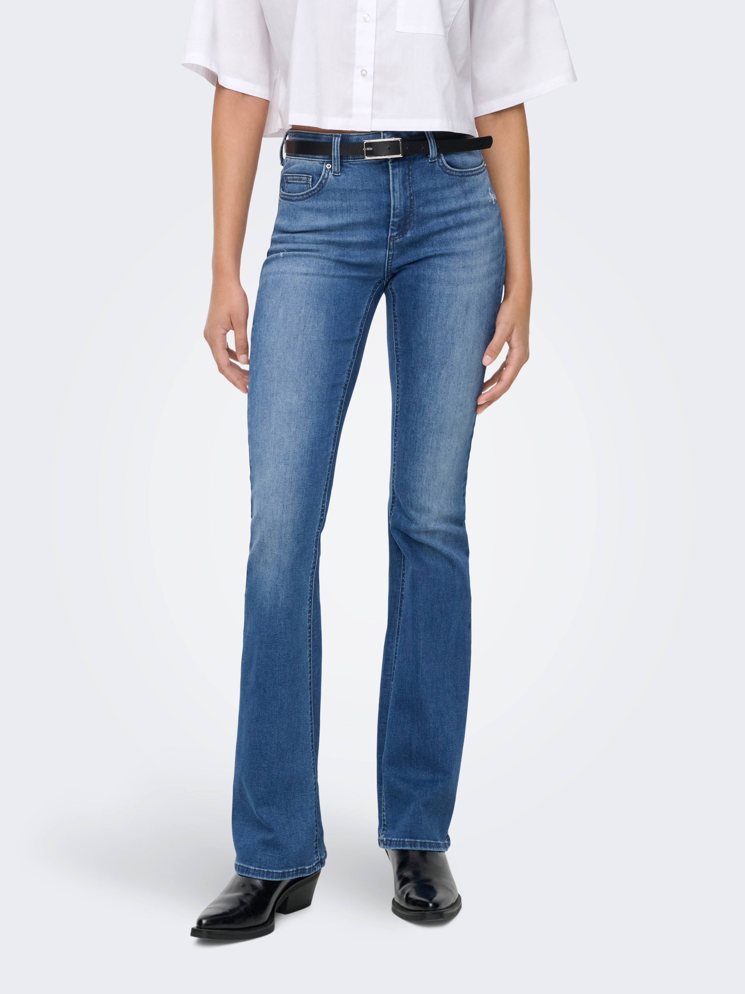 ONLY Bootcut-Jeans »ONLBLUSH MID WAIST FLARED DNM BOX«