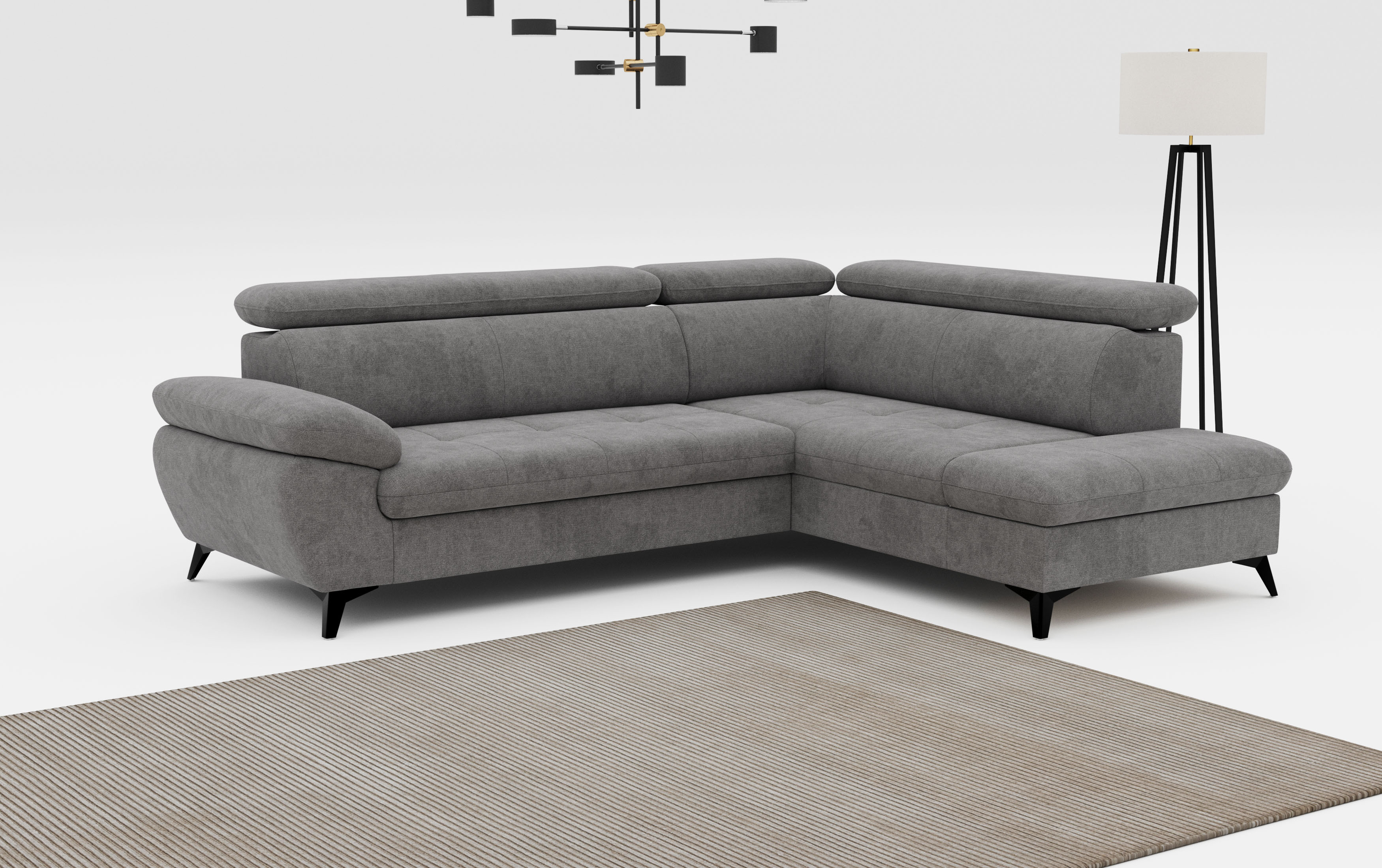 COTTA Ecksofa "Hudson" mit Kopfteilverstellung, optional Schlaffunktion & Bettkasten
