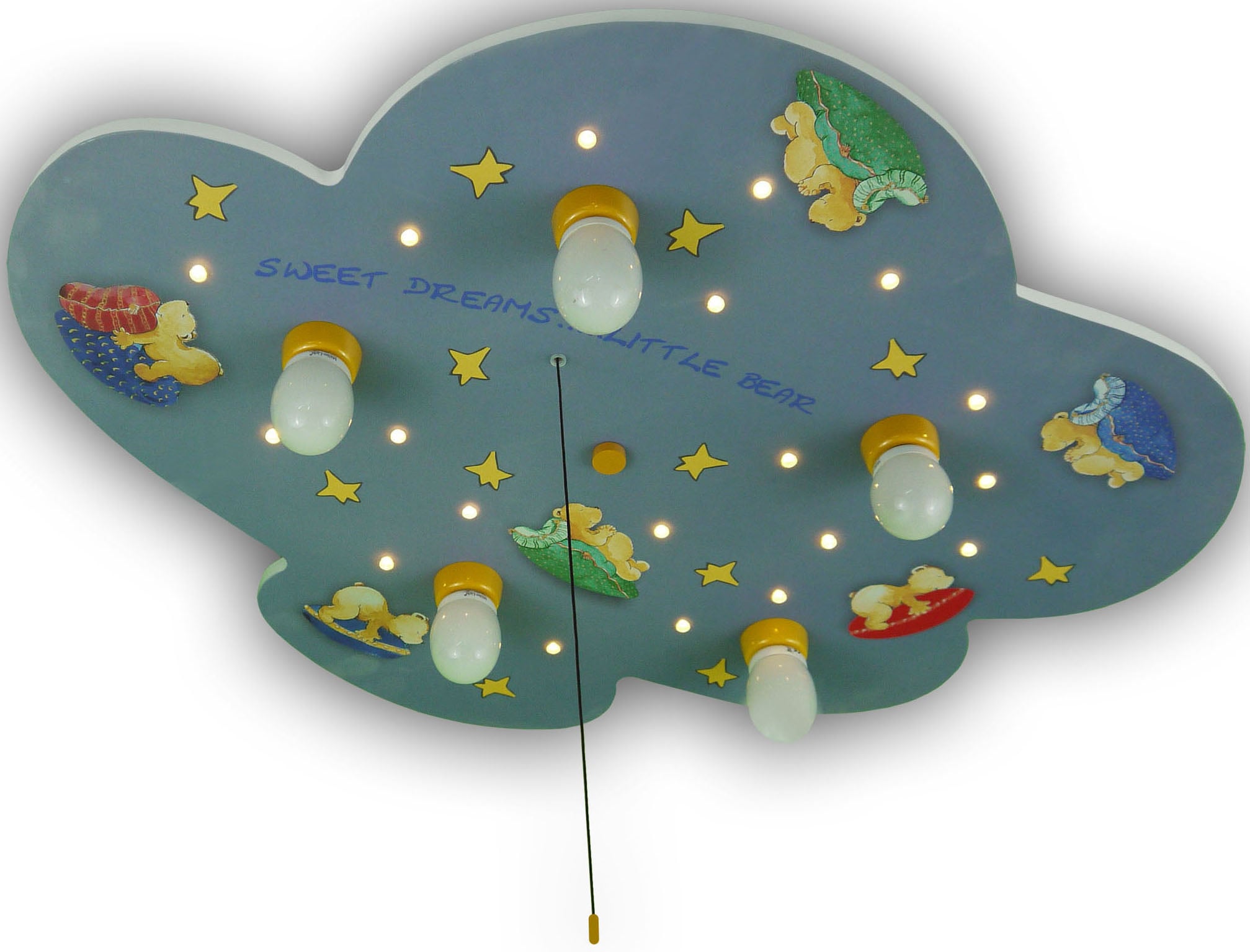 niermann Deckenleuchte »Wolke Bärchen«, 5 flammig, Leuchtmittel E14 ohne Leuchtmittel, Deckenleuchte Wolke Bärchen ‚Amazon Alexa kompatibel‘